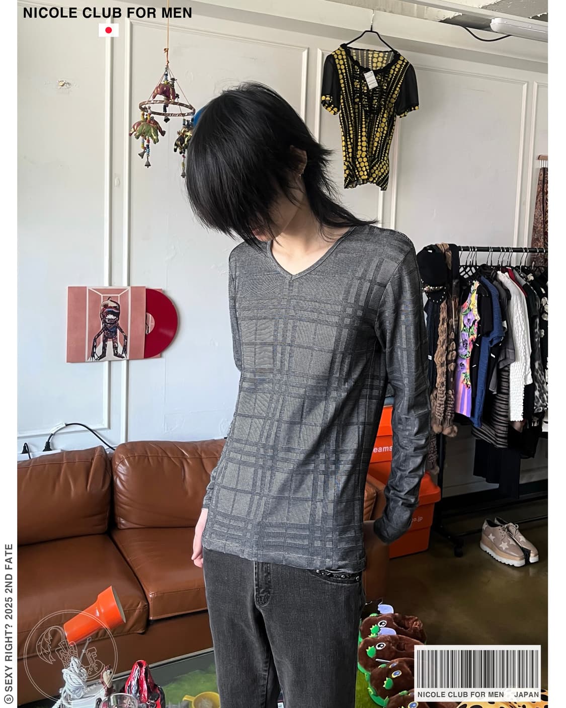 NICOLE CLUB FOR MEN V-Neck Long Sleeve 상품이미지1