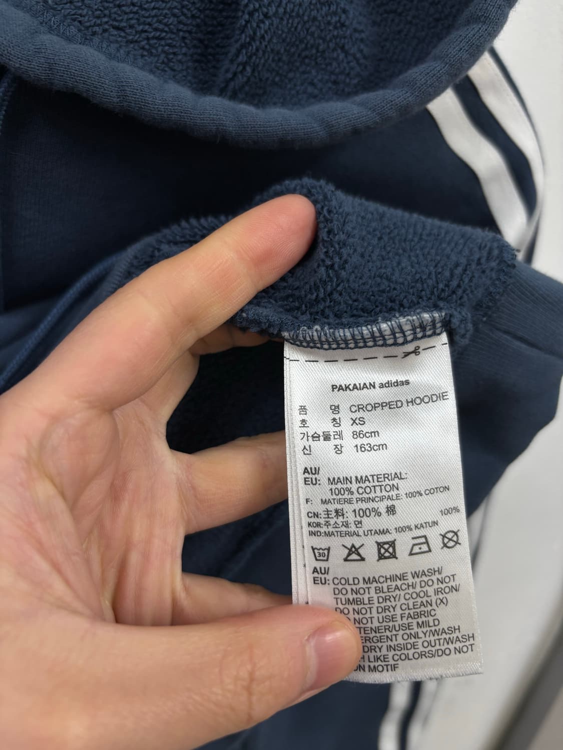 아디다스 우먼 크롭 후드티 상품이미지5