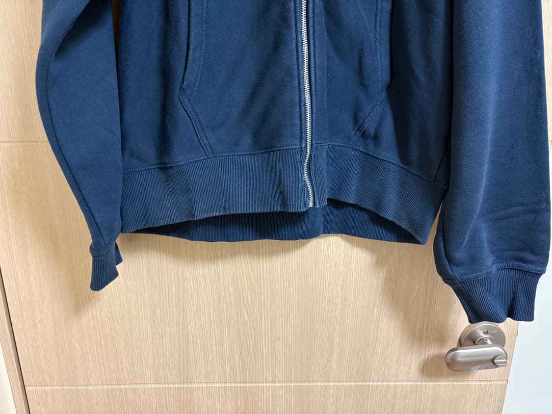 스투시 베이직 기모 후드집업 네이비 L 상품이미지2