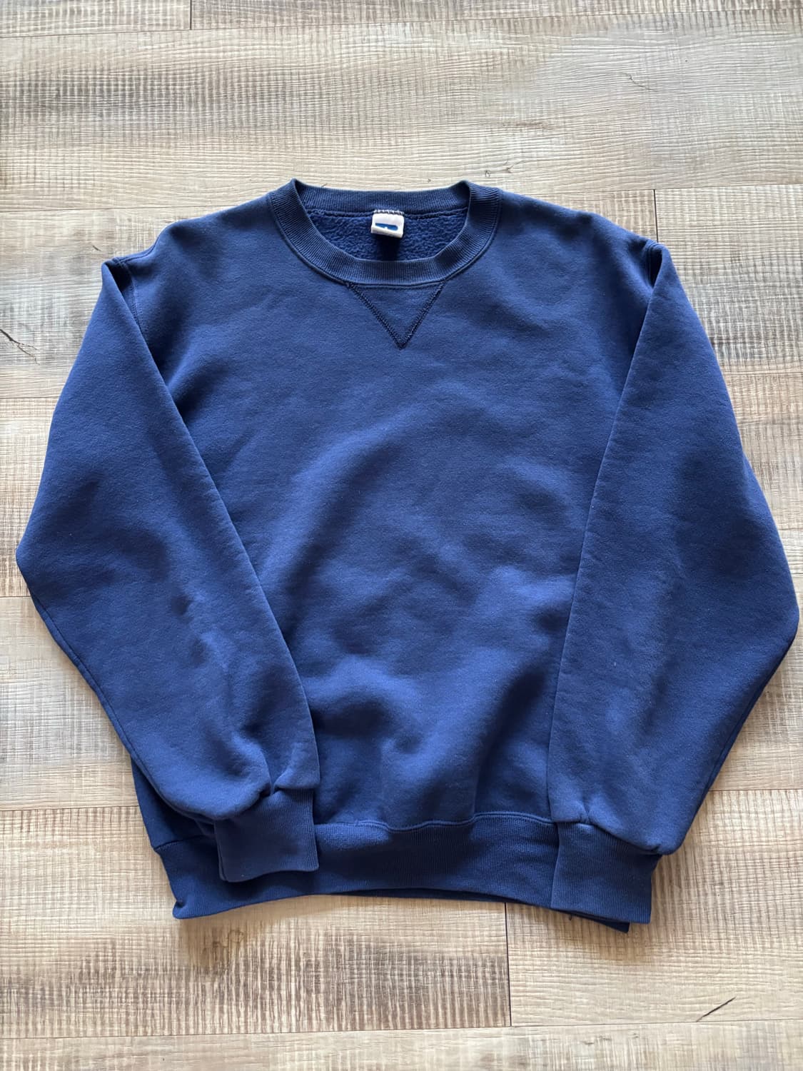 [M] 90s 러셀 맨투맨 스웻셔츠 블랭크 블루 빈티지 상품이미지1