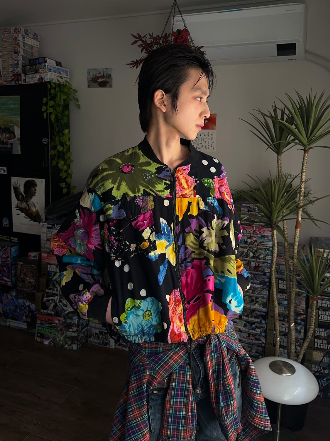 Cotton Express 플로럴 & 도트 오버 자켓 상품이미지1