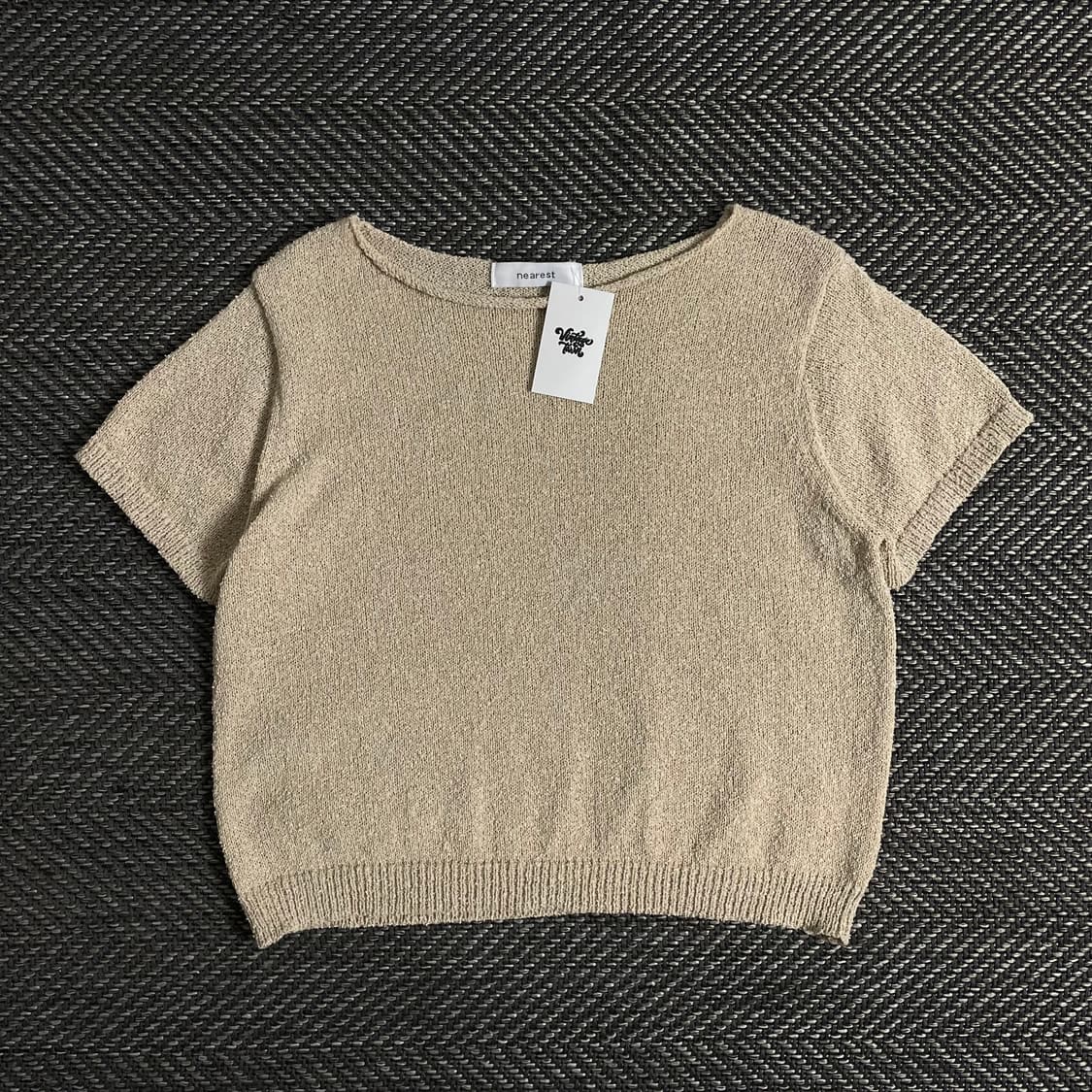 빈티지 우먼스 크롭 부클레 니트 o 2876 상품이미지1