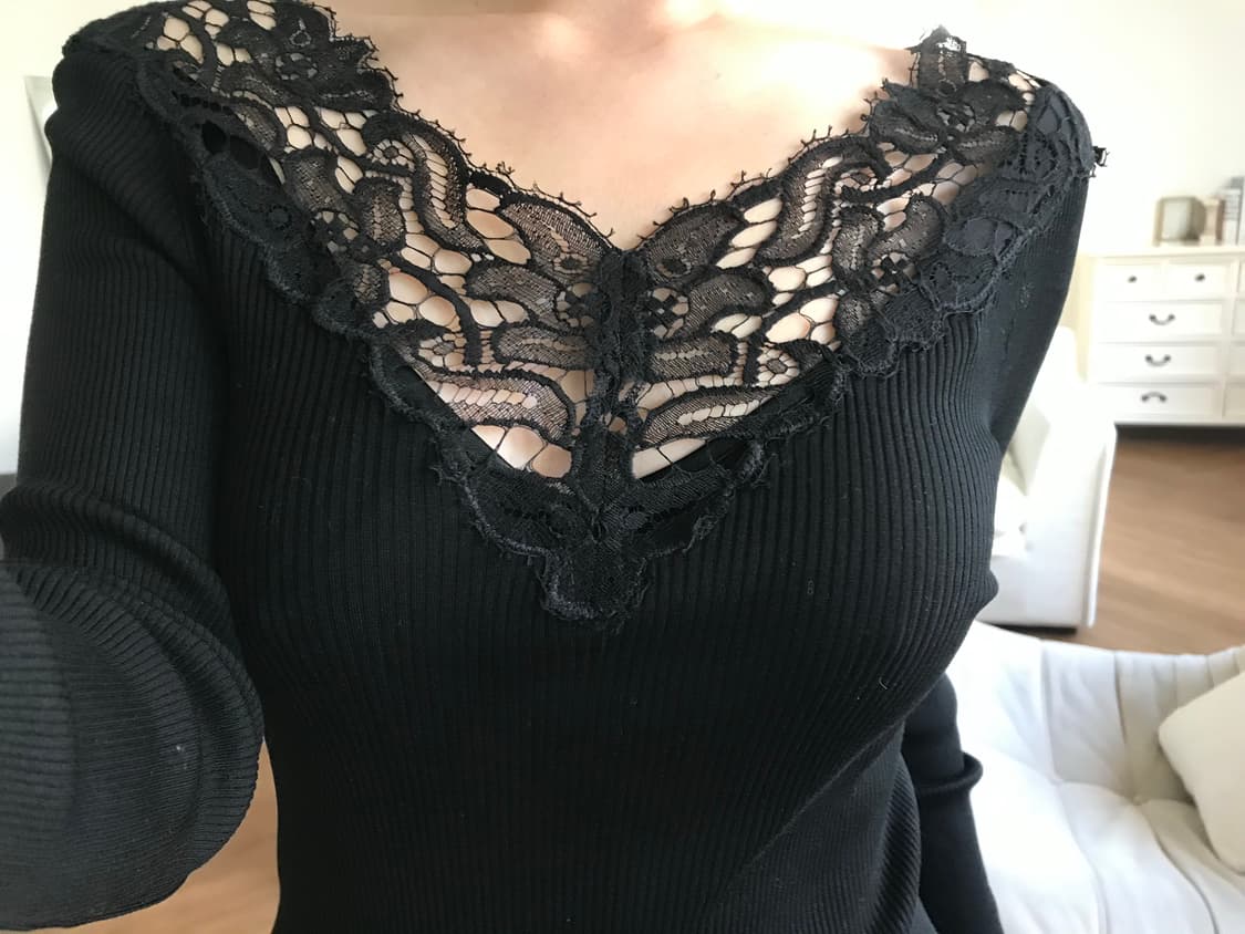 vintage lace slim top 상품이미지2