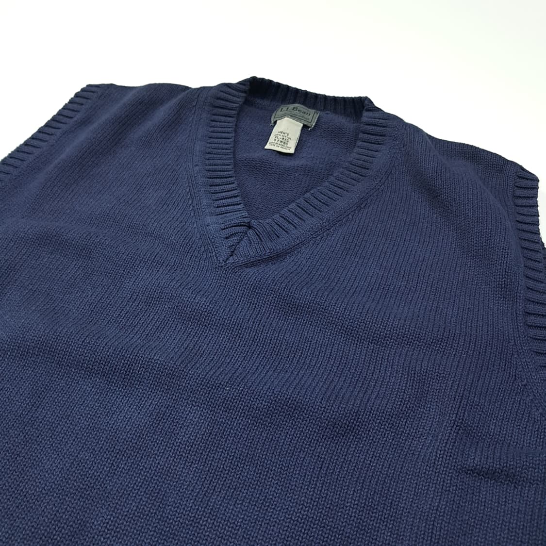 CL380 L 엘엘빈 90s 홍콩판  브이넥 네이비 니트 베스트 상품이미지4
