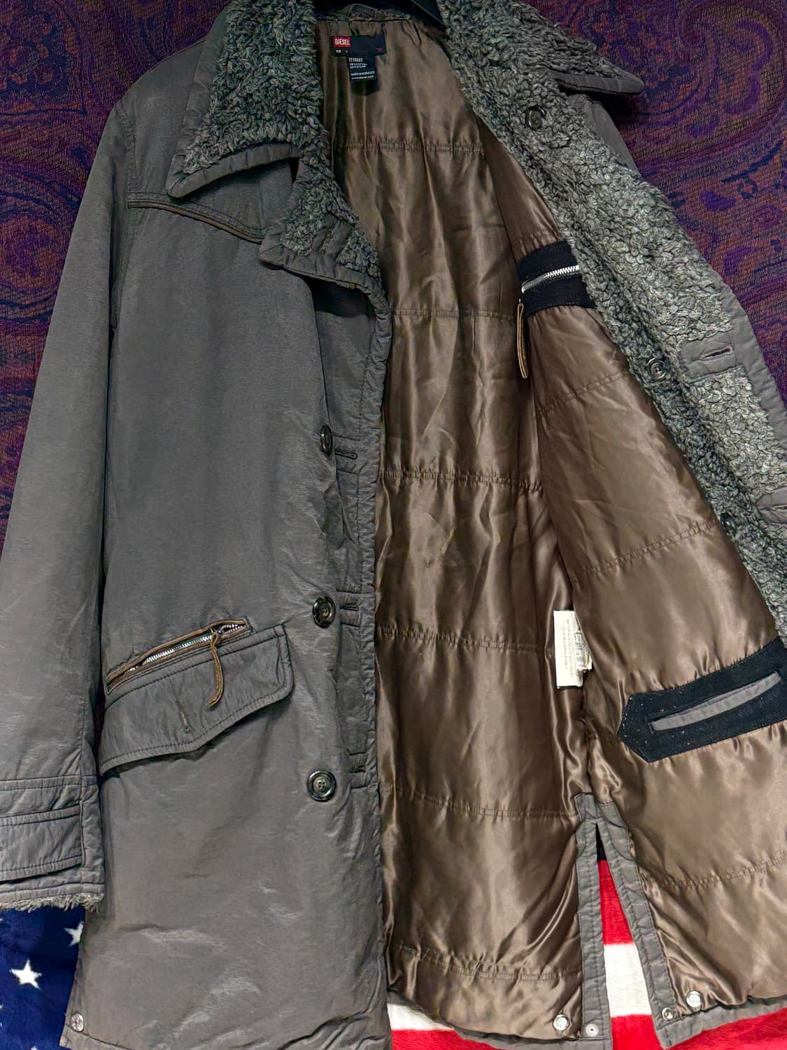 디젤 더블 브레스트 캔버스 코트 상품이미지6