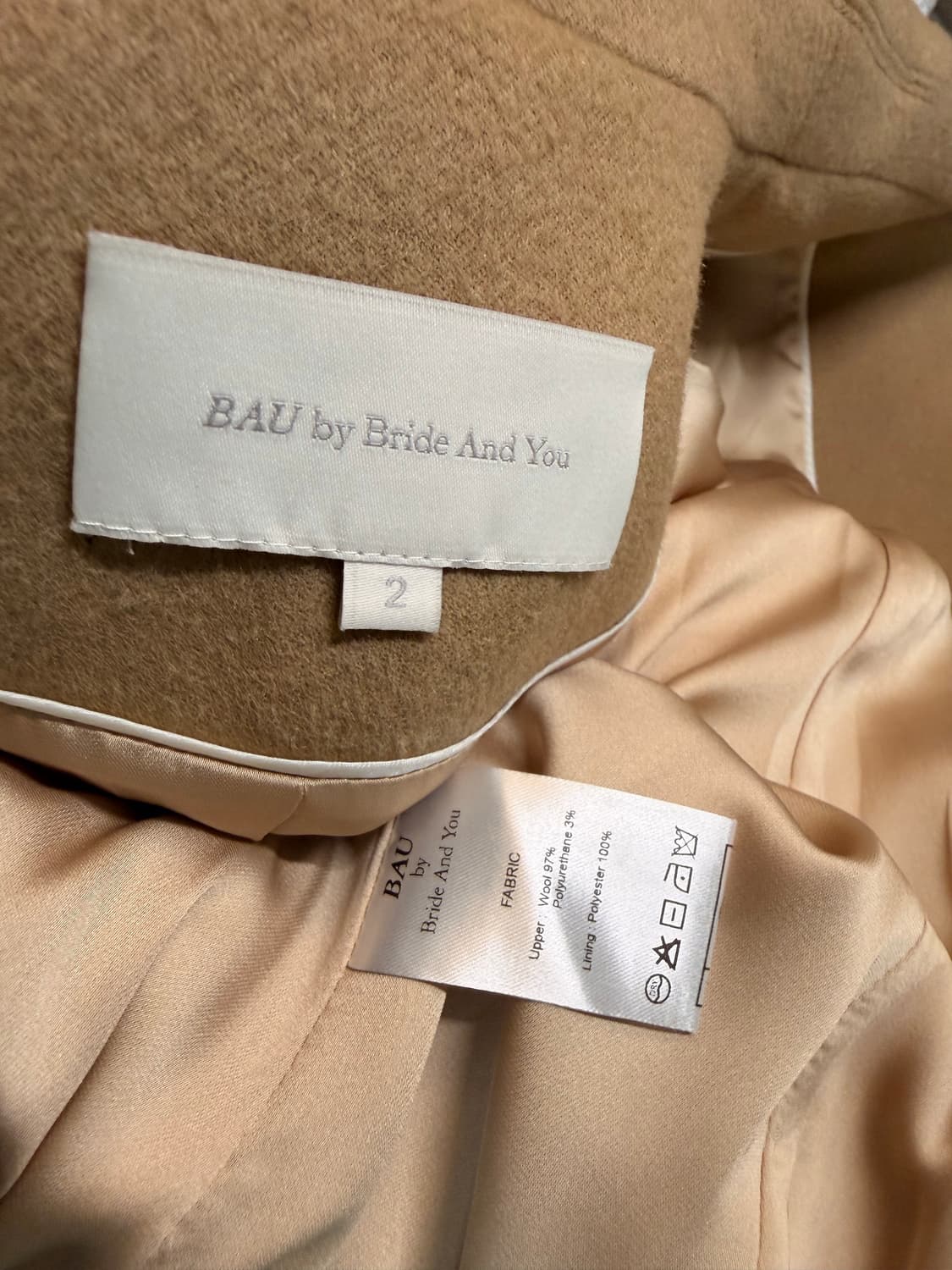 브라이드앤유 TANIA 타니아 클래식 에이라인 코트 카멜색 울코트정장코트 상품이미지10