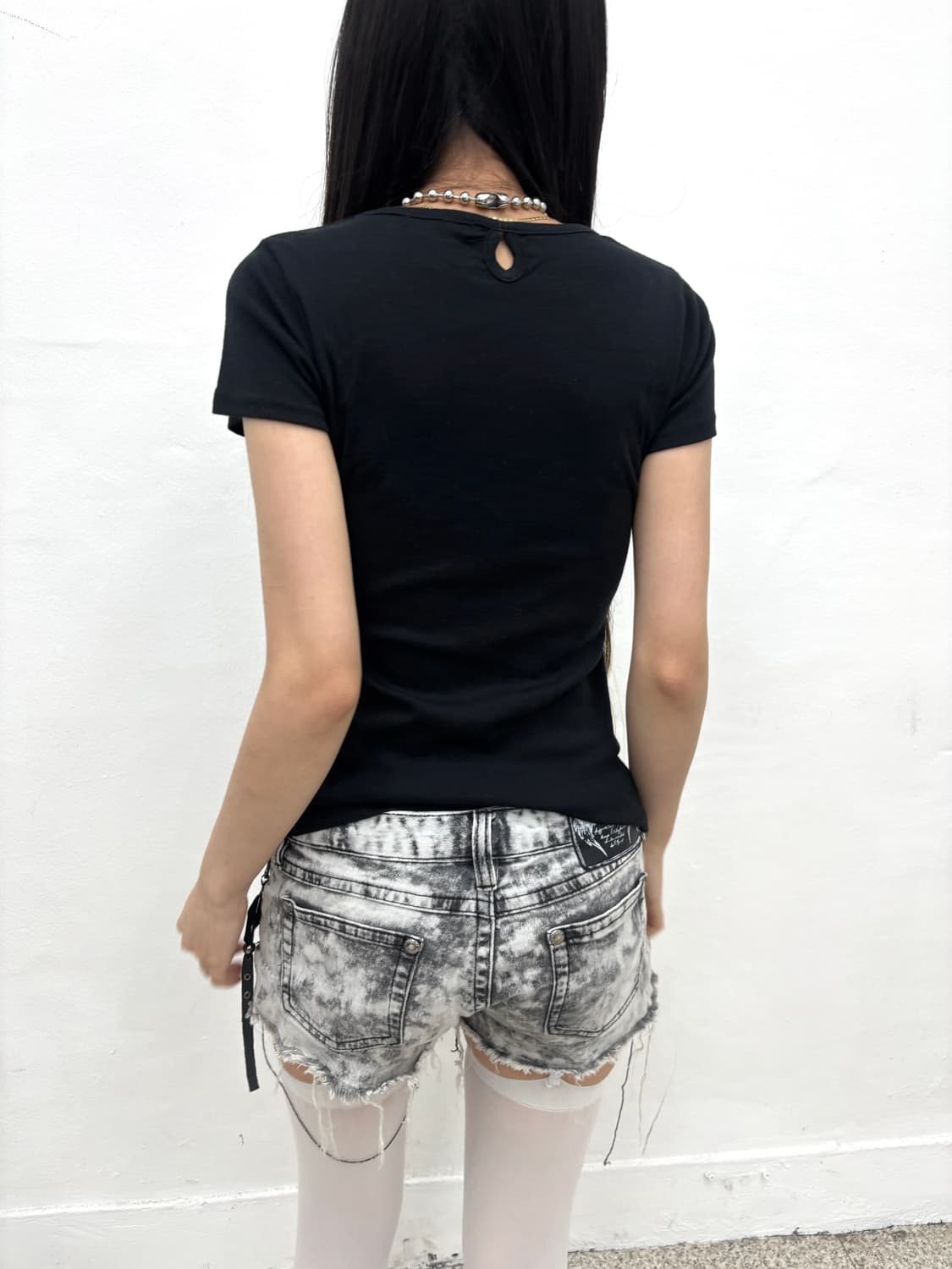 Pink sweety black punk mood top   상품이미지2