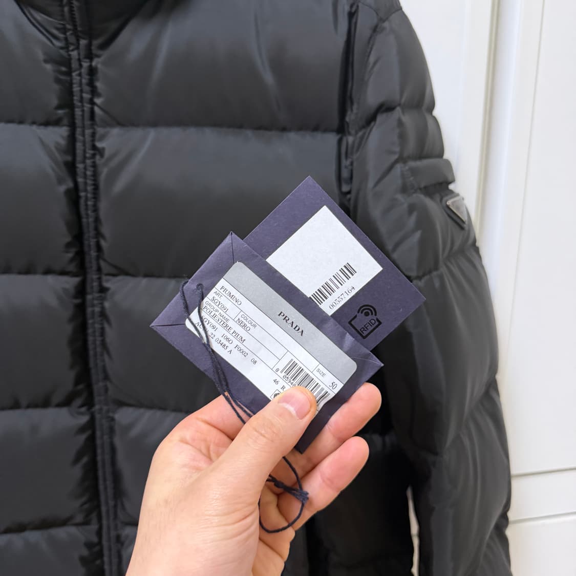 프라다 삼각로고 리나일론 패딩 50사이즈 상품이미지5