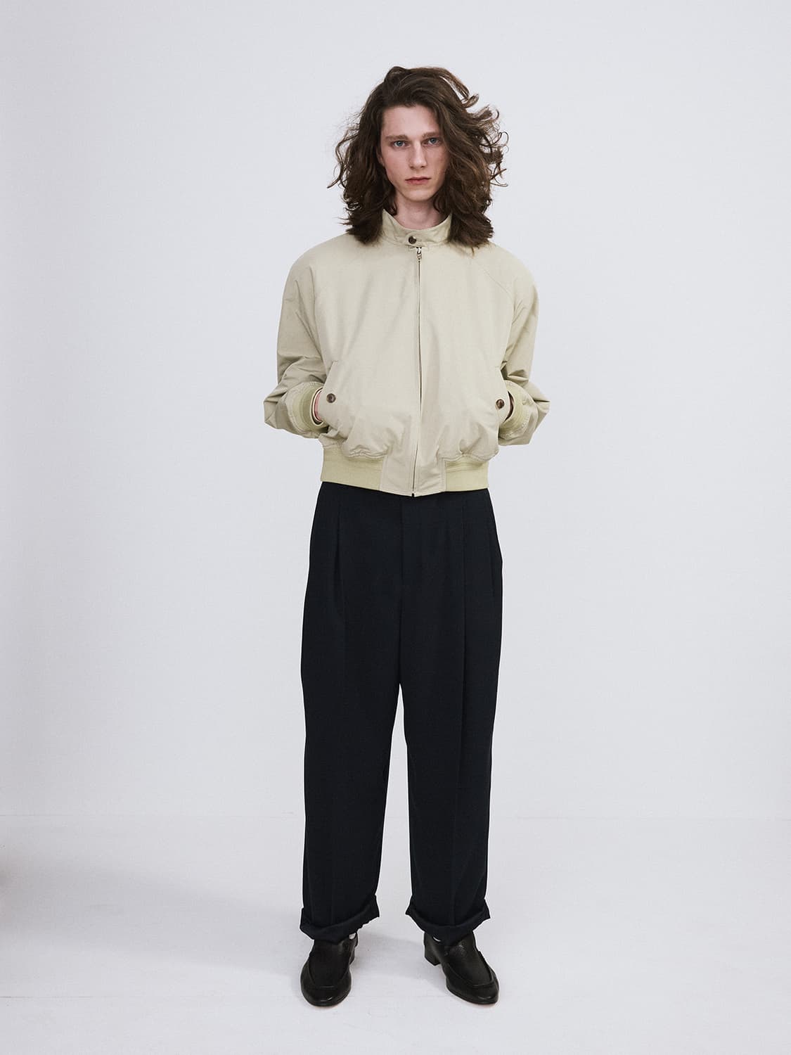 렉토 26SS 크롭 헤링턴 점퍼 자켓 라이트 카키 상품이미지4