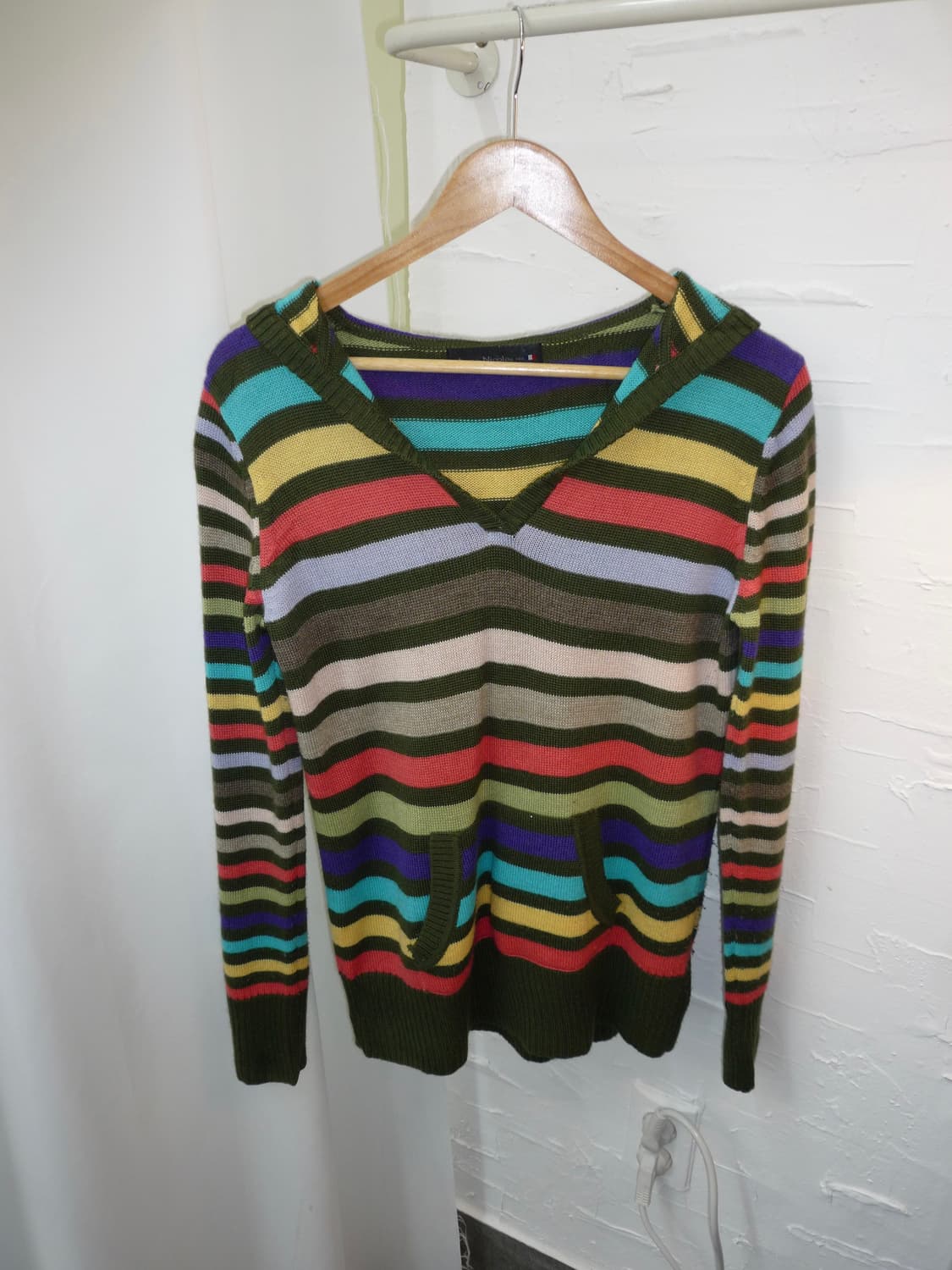 Color stripe hoodie knit 상품이미지4