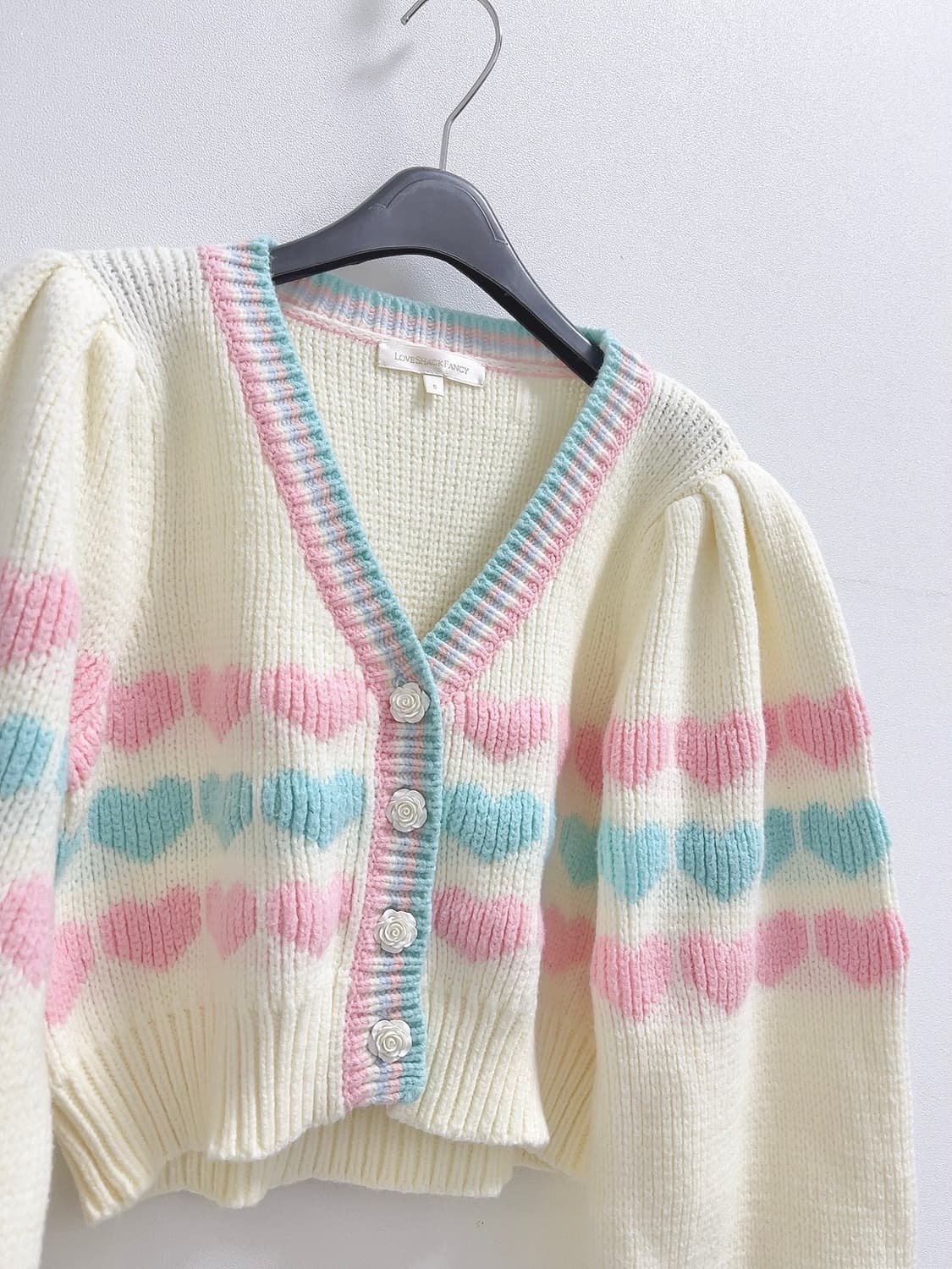 러브 쉑 팬시 크롭 하트 가디건 상품이미지8
