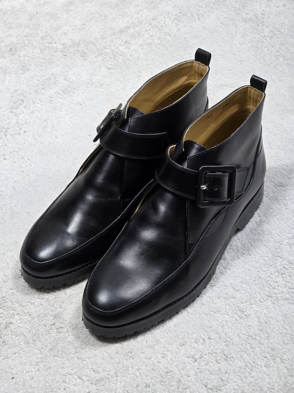 Rabokigoshi 라보키고시 블랙 가죽 버클 앵클 부츠 235 상품이미지1