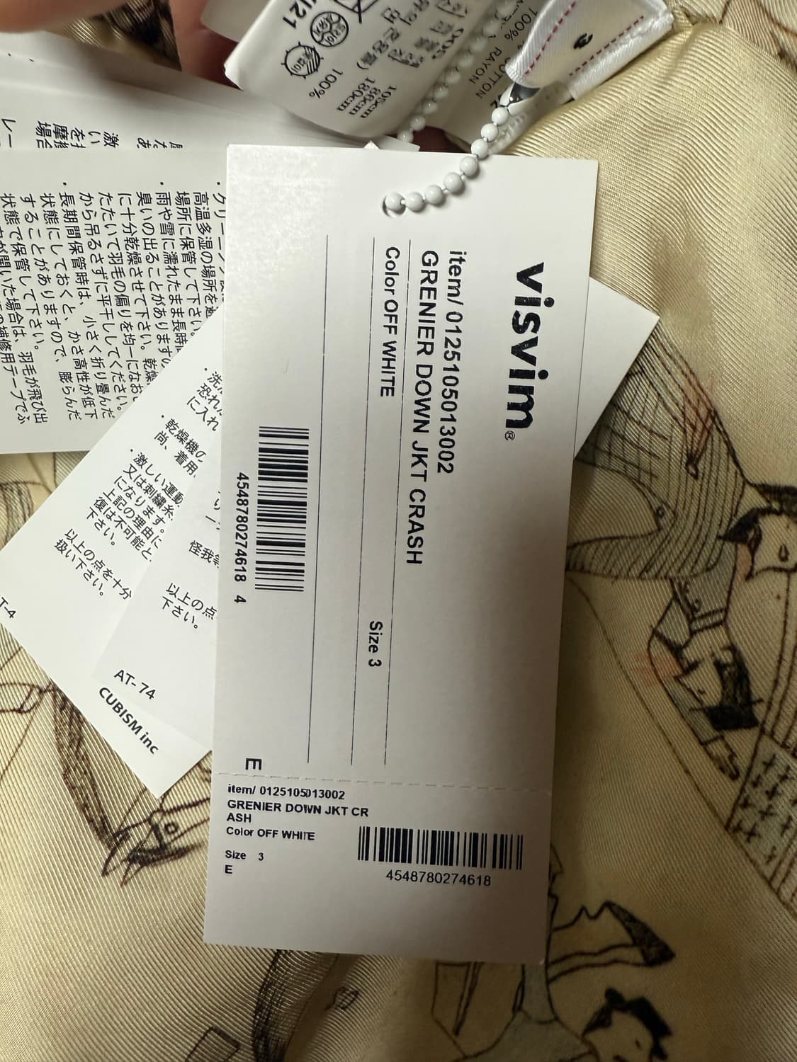 비즈빔 그레니어 다운 오프 화이트 GRENIER DOWN JKT CRAS 상품이미지6