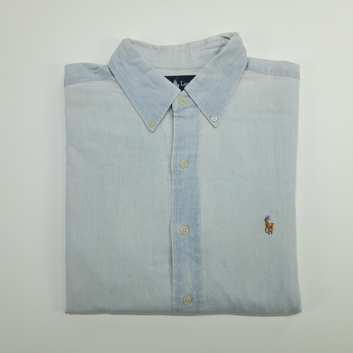 CN696 L 폴로 랄프로렌 워시드 샴브레이 긴팔 셔츠 남방 상품이미지8