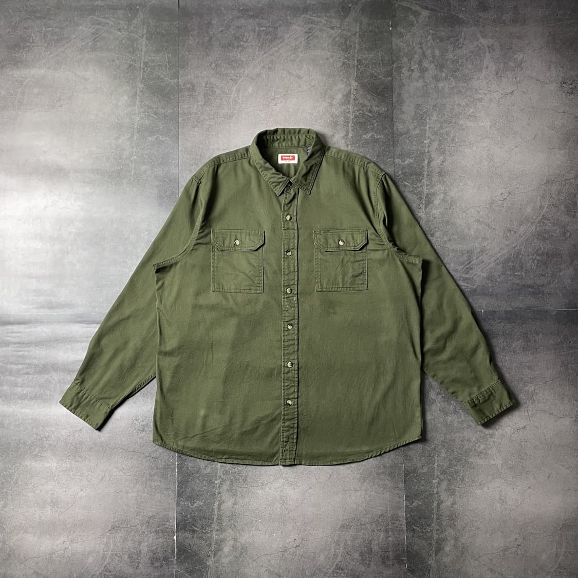 WRANGLER 랭글러 빈티지 카키 플랩포켓 코튼 셔츠 A00605 상품이미지1