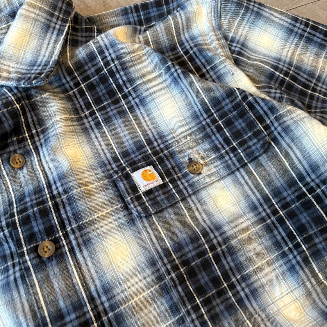 칼하트 오리지널 해비 코튼 체크 긴팔 셔츠 상품이미지6