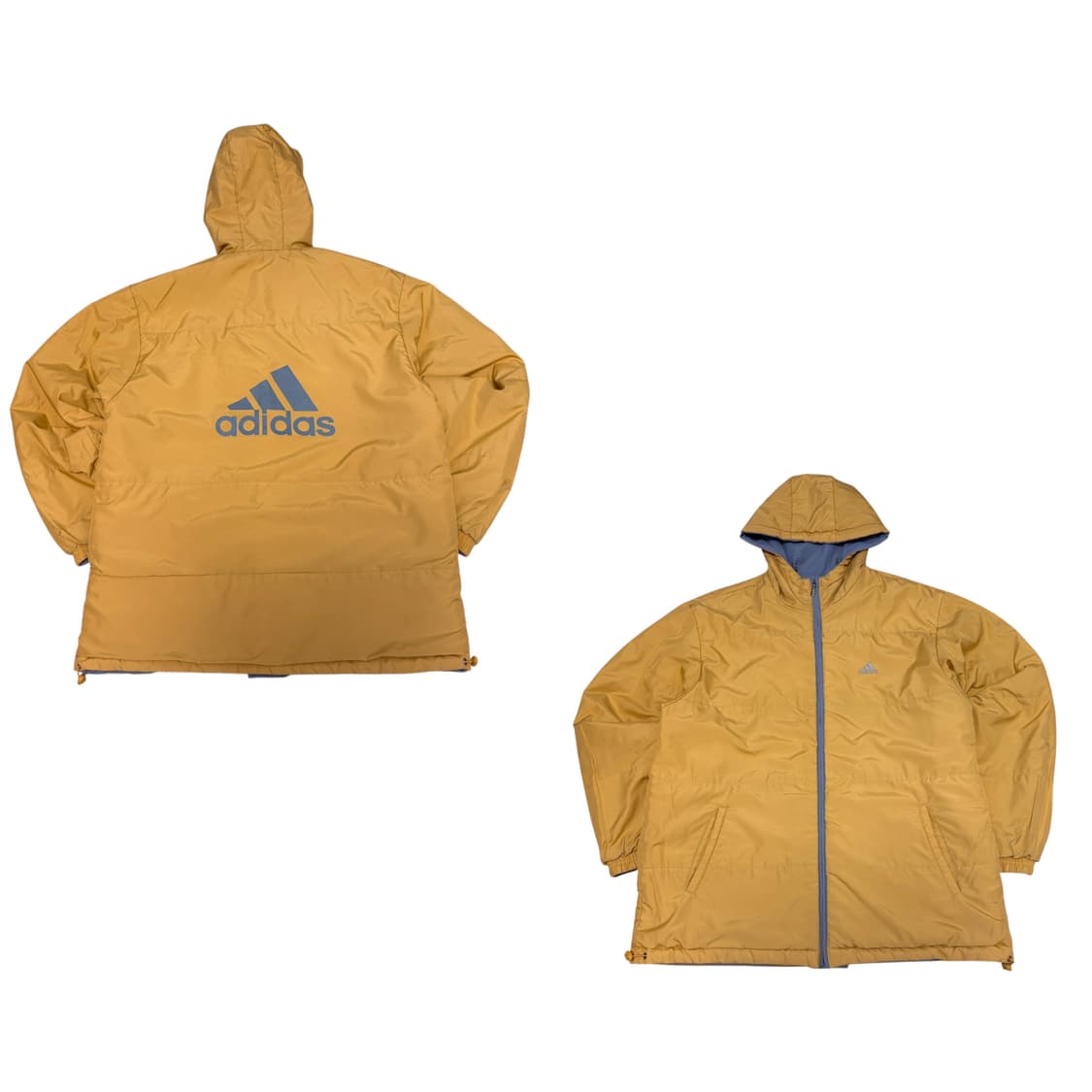 아디다스 00s 올드스쿨 그레이/옐로우 리버시블 후드 누빔 자켓 상품이미지2