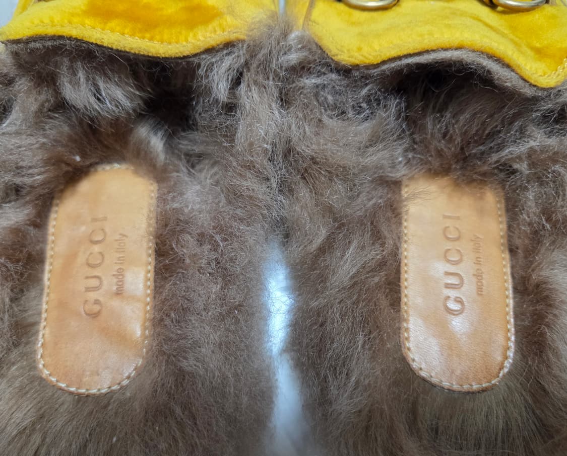 구찌 프린스타운 벨벳 머스더트 퍼 뮬 상품이미지5