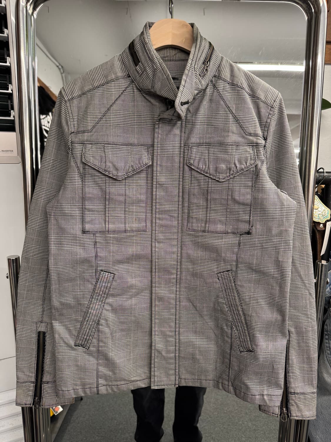 맨즈비기 빈티지 체크패턴 자켓 상품이미지1