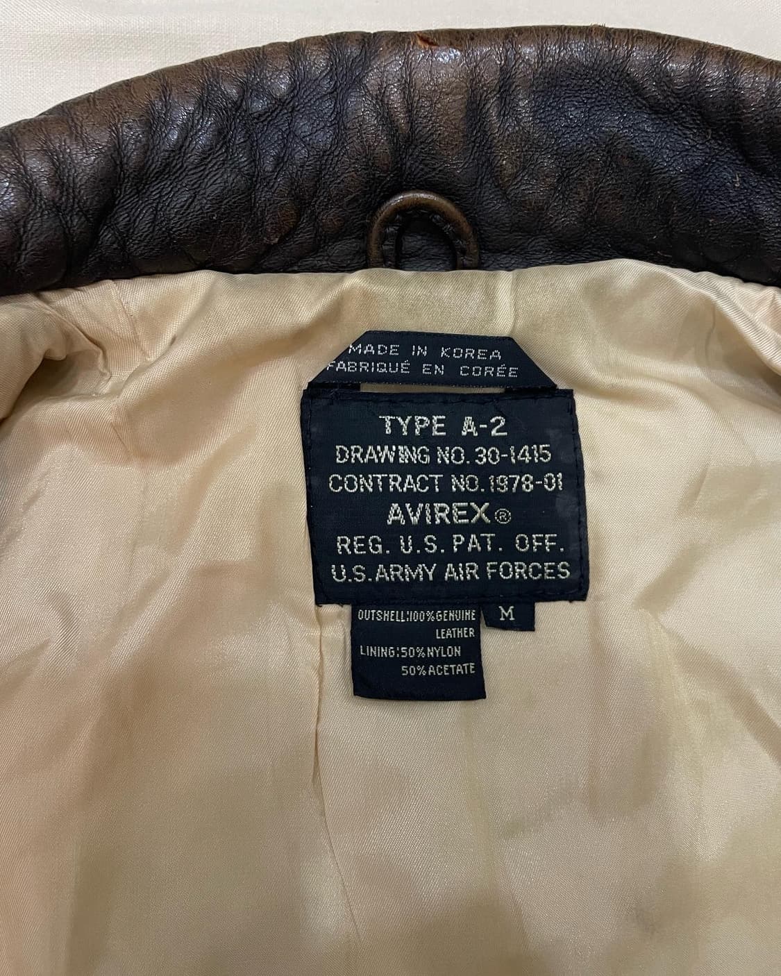 91‘s AVIREX A-2 레더자켓 상품이미지10