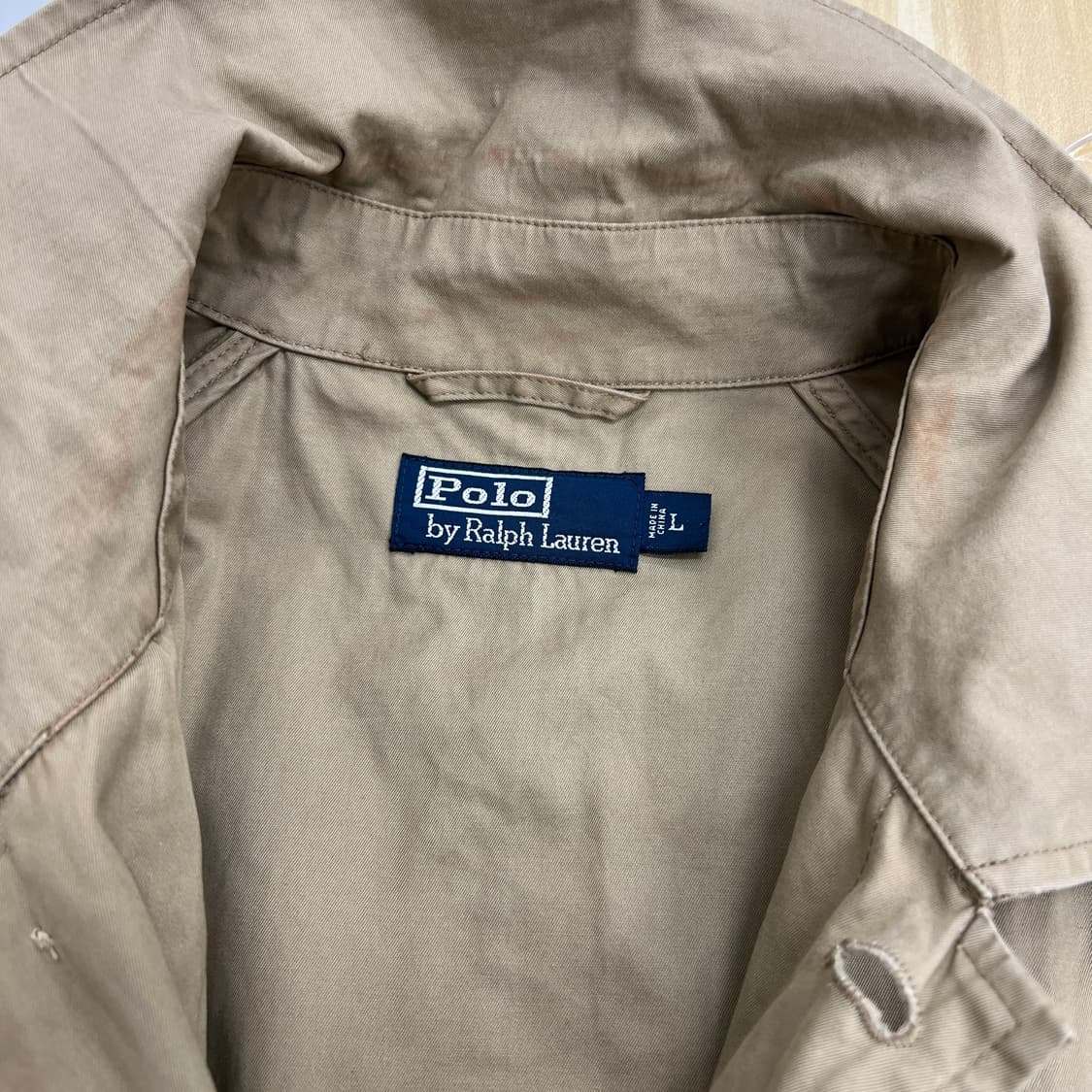 폴로 랄프로렌 베이지 발마칸 코트 L 상품이미지9