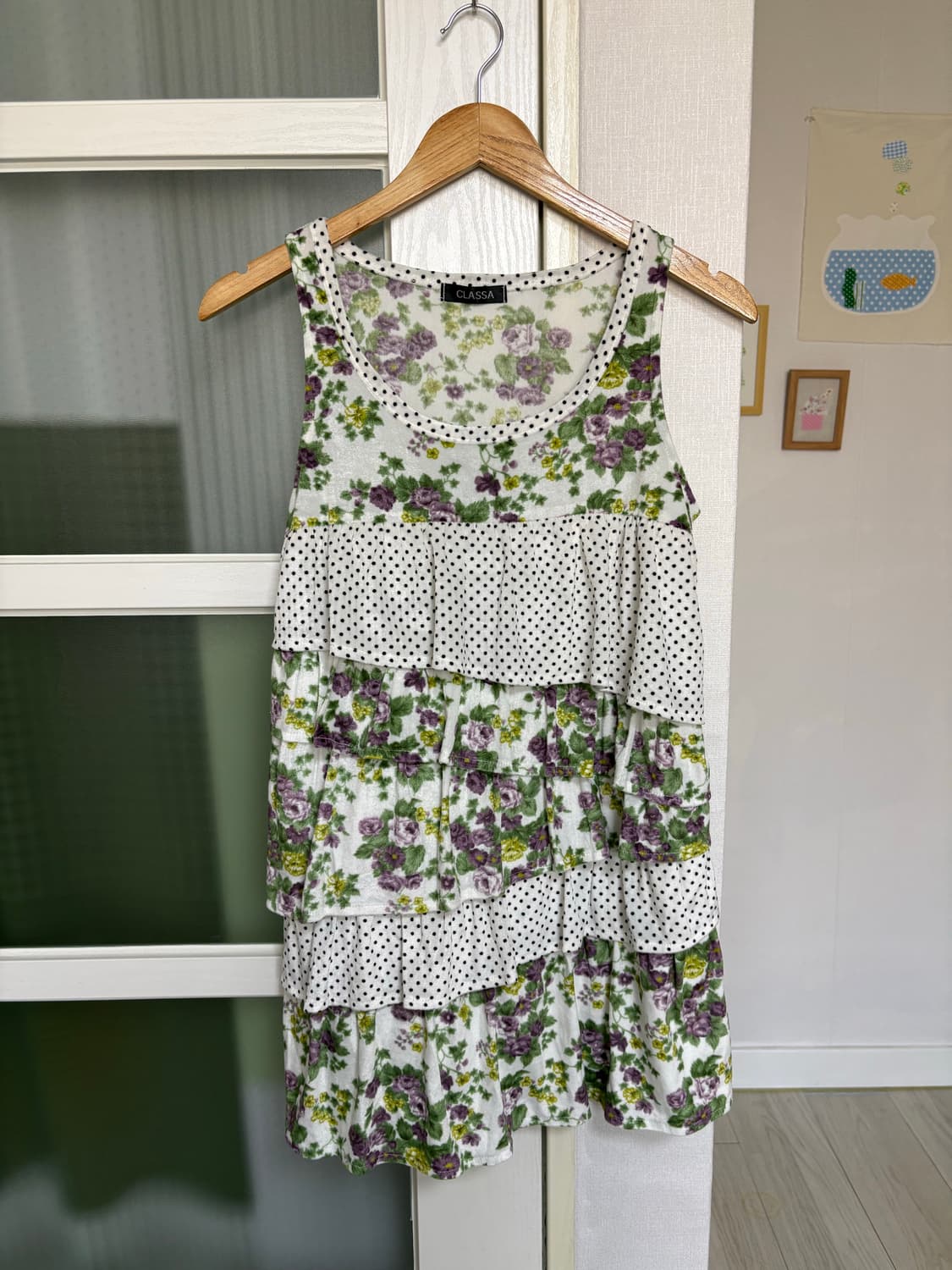 플라워 도트 캉캉 슬리브리스 상품이미지1