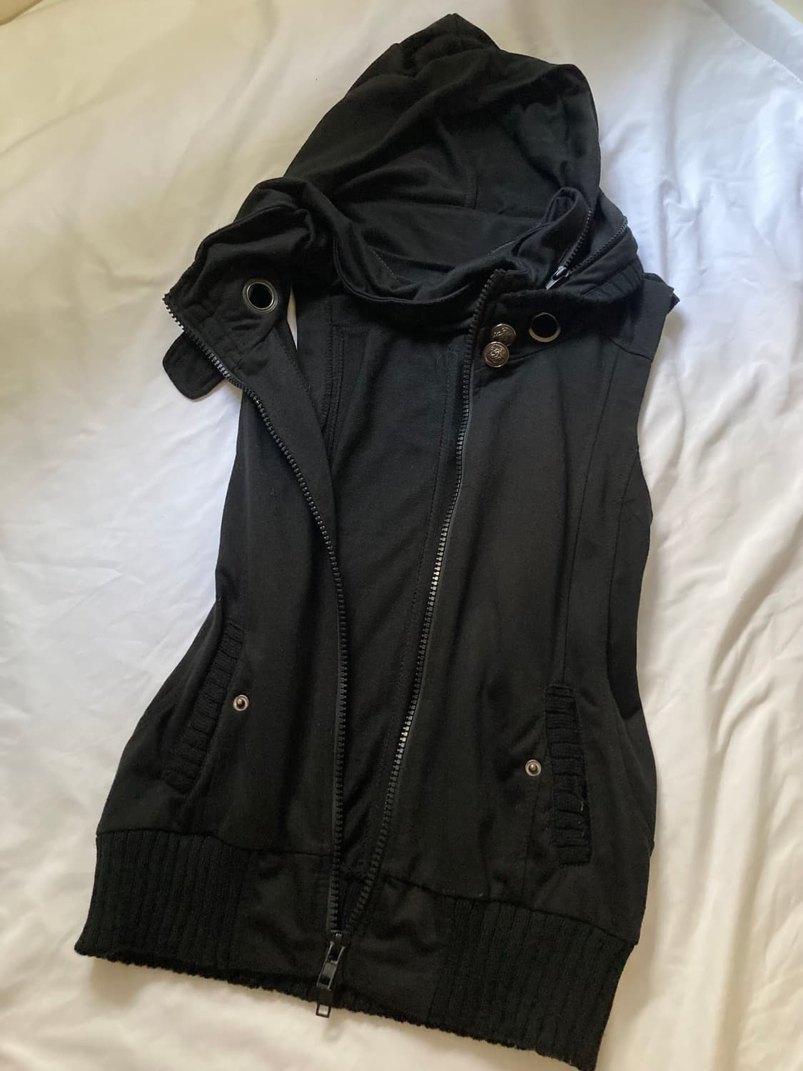 twoway hidden hood vest zipup 상품이미지1