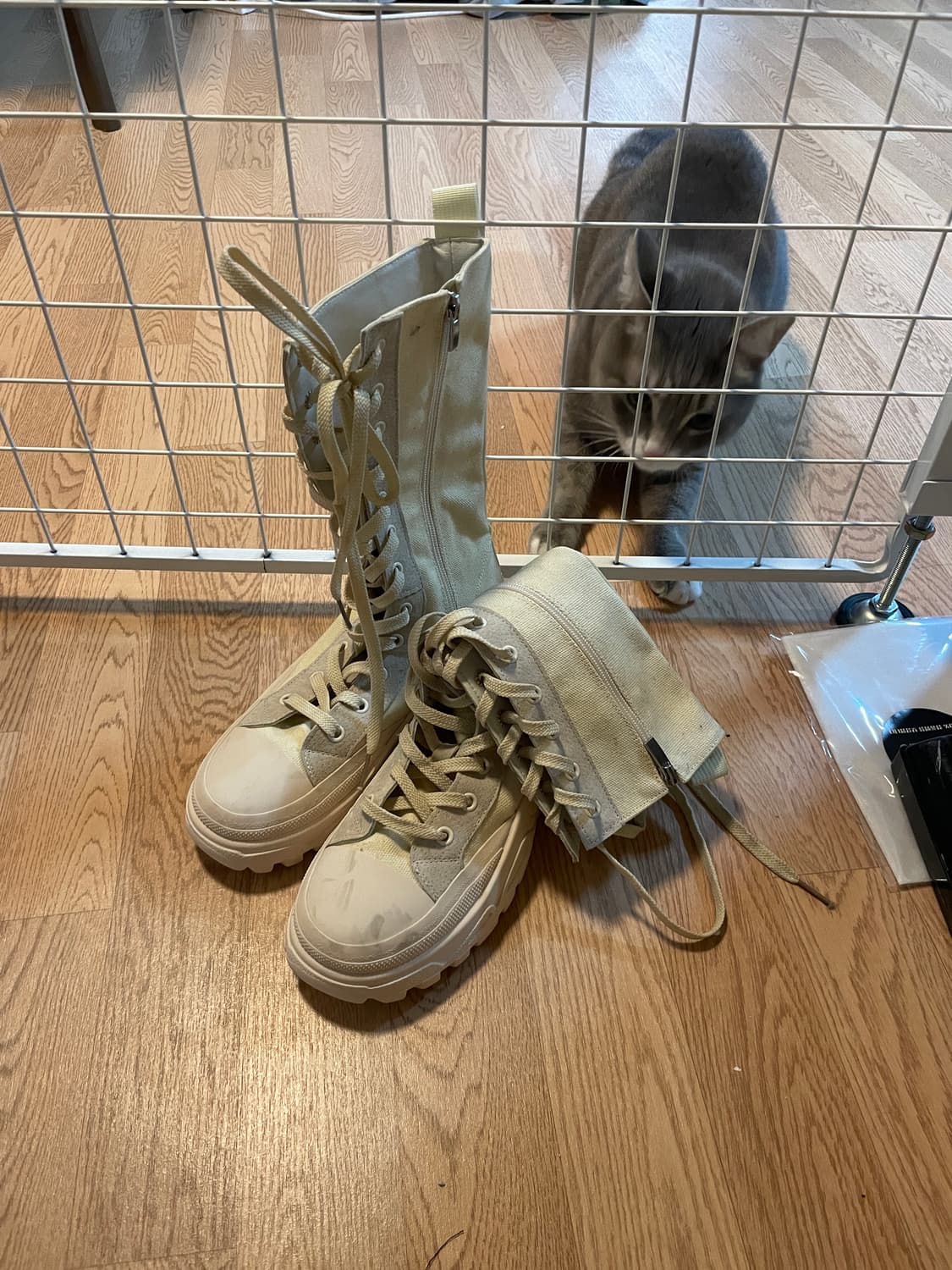 컨버스부츠 크림색 245  상품이미지1