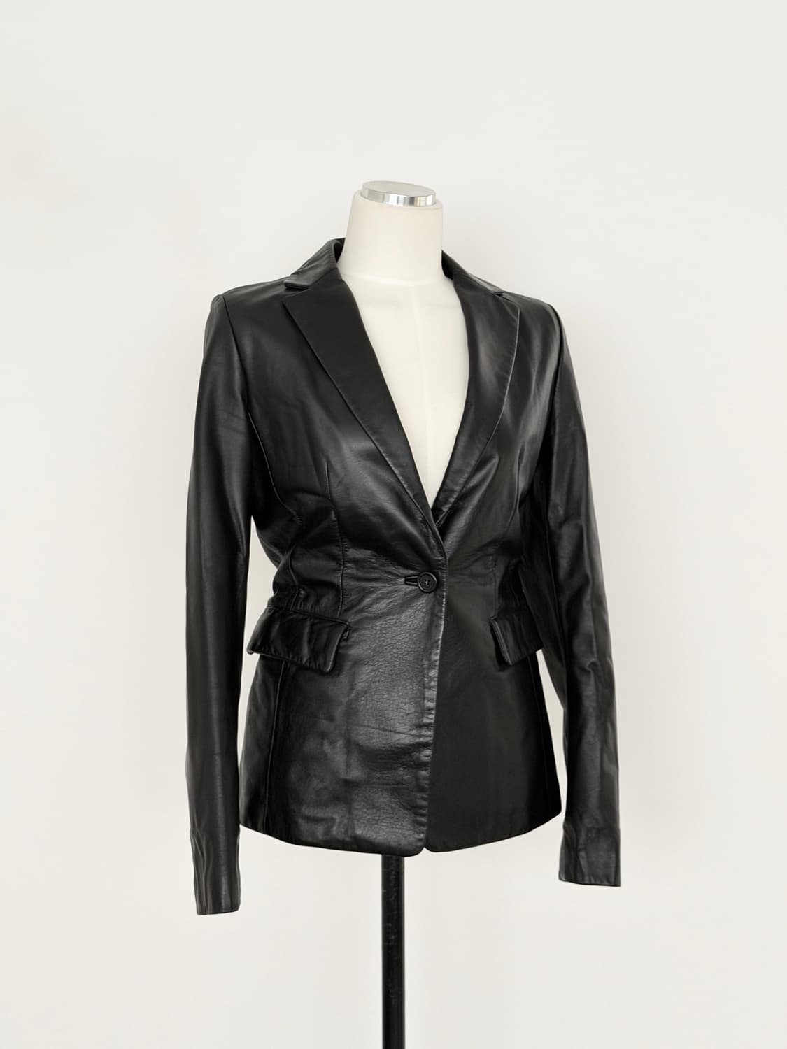 Nice Claup 소가죽 원버튼 자켓 상품이미지1