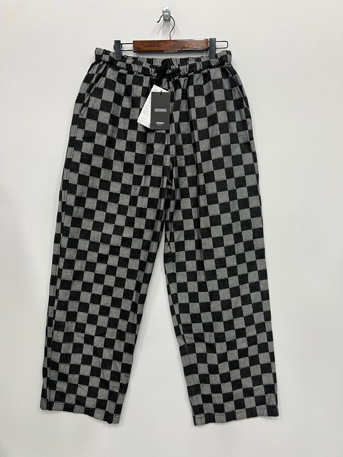 체크 바지 브라운브레스 상품이미지1