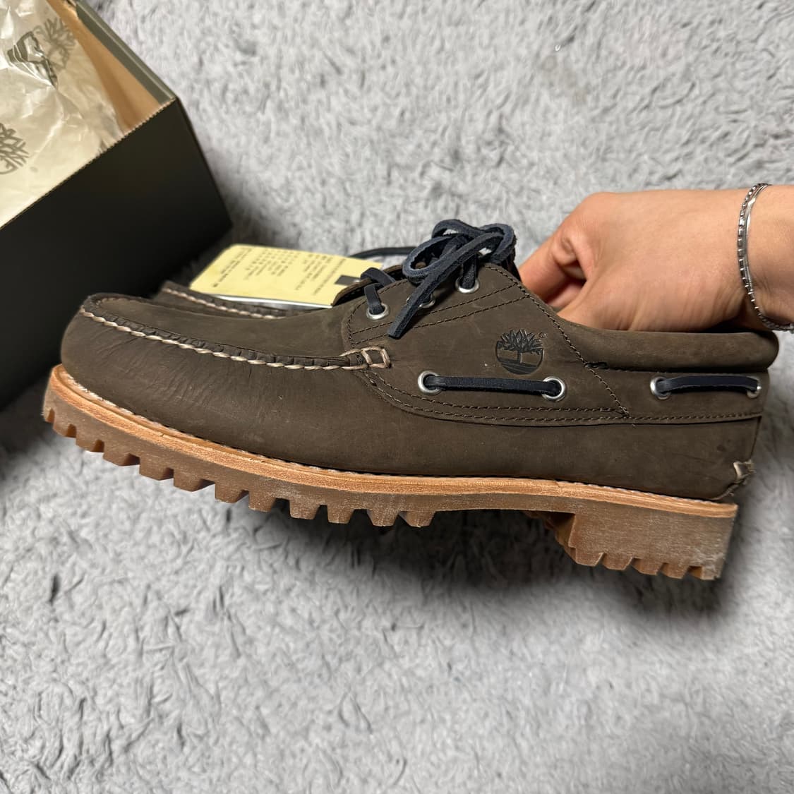 새상품 팀버랜드 보트슈즈3아이 올리브 265 상품이미지3