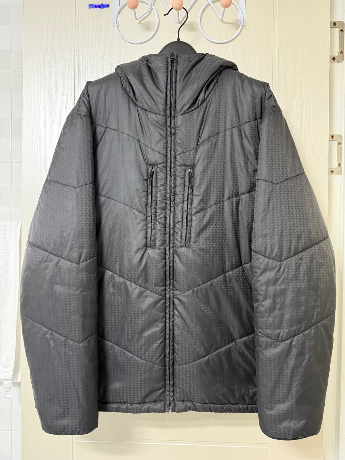 90년도 올드 스투시 GEAR 써모라이트 플라이트 플레인 블랙 패딩 자케 상품이미지1