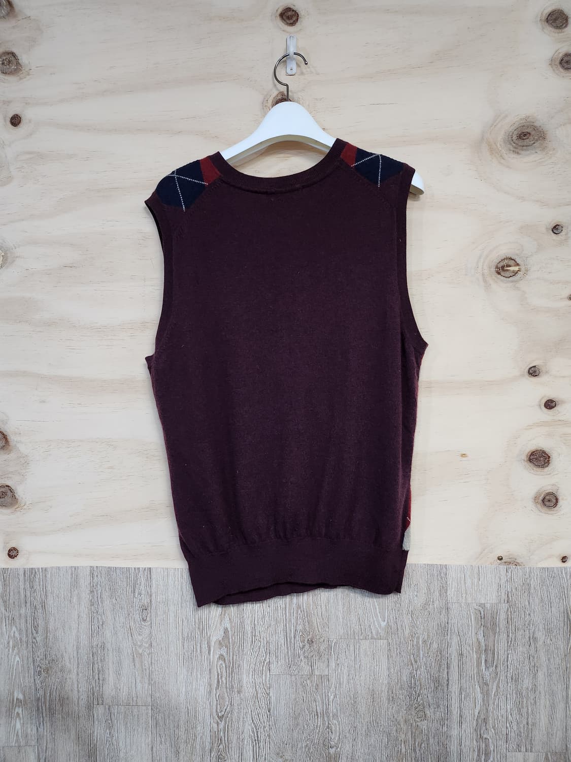 1078) 빈폴 캐시미어블랜드 아가일 니트 베스트 상품이미지2