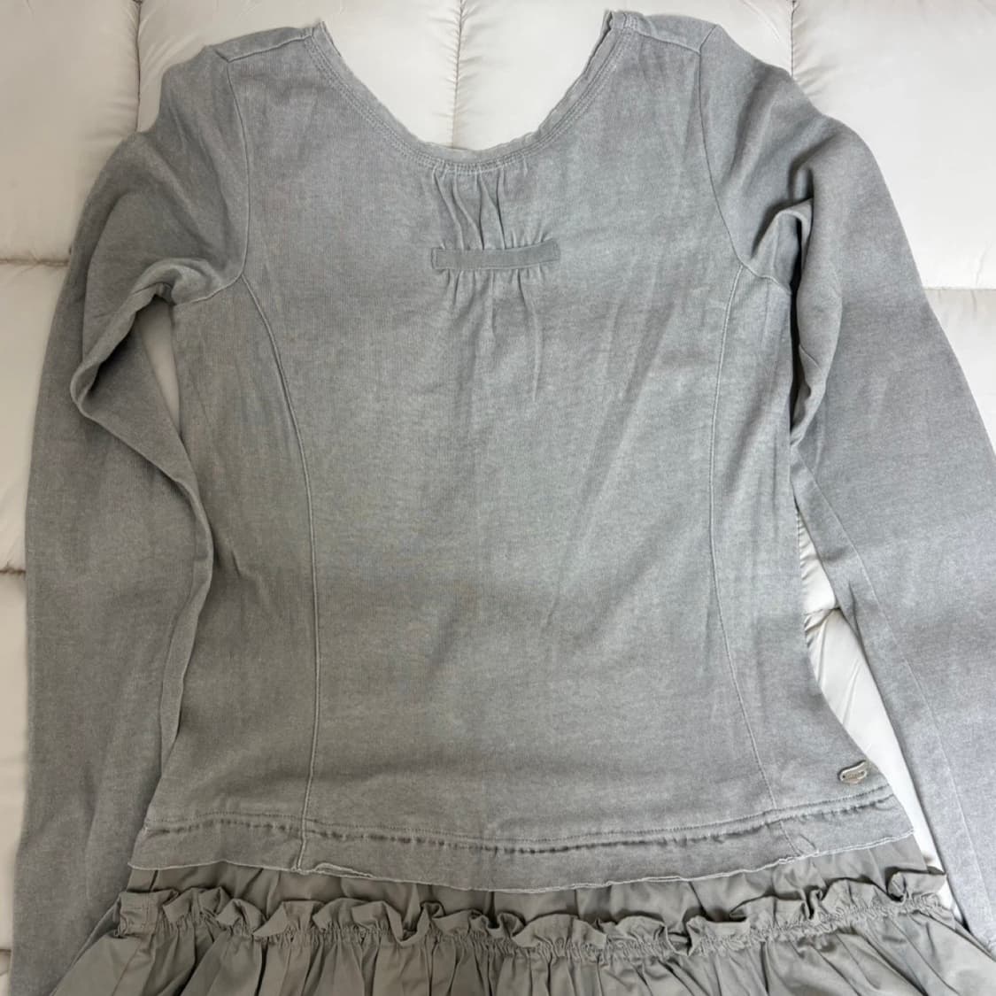 코이세이오2WAY SHIRRING ONE PIECE LIGHT KHAK 상품이미지6