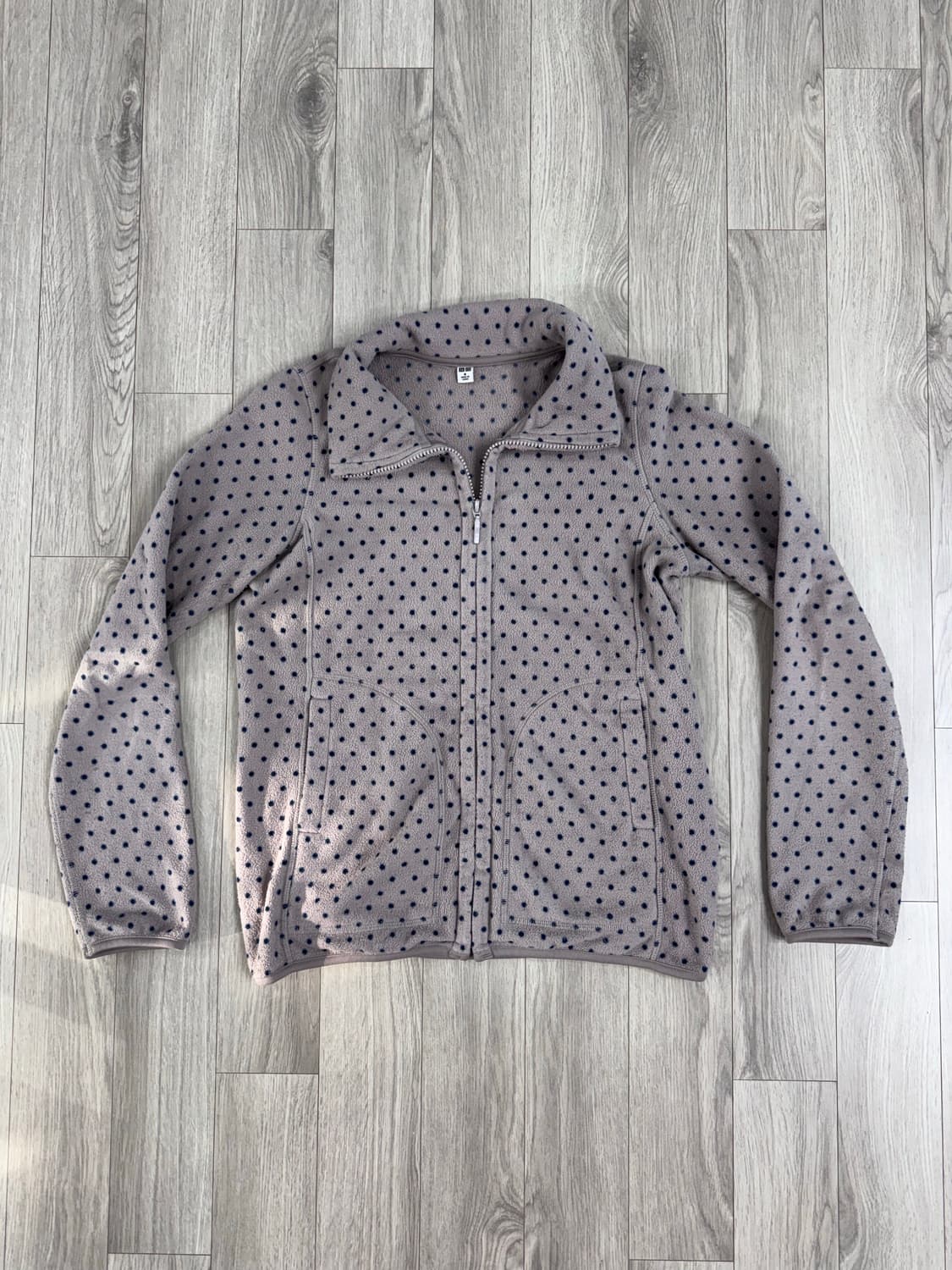 유니클로 도트 플리스 베이지 상품이미지1