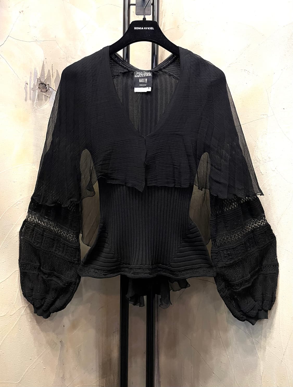 장폴고티에 블랙 시스루 블라우스 55~55반 상품이미지1