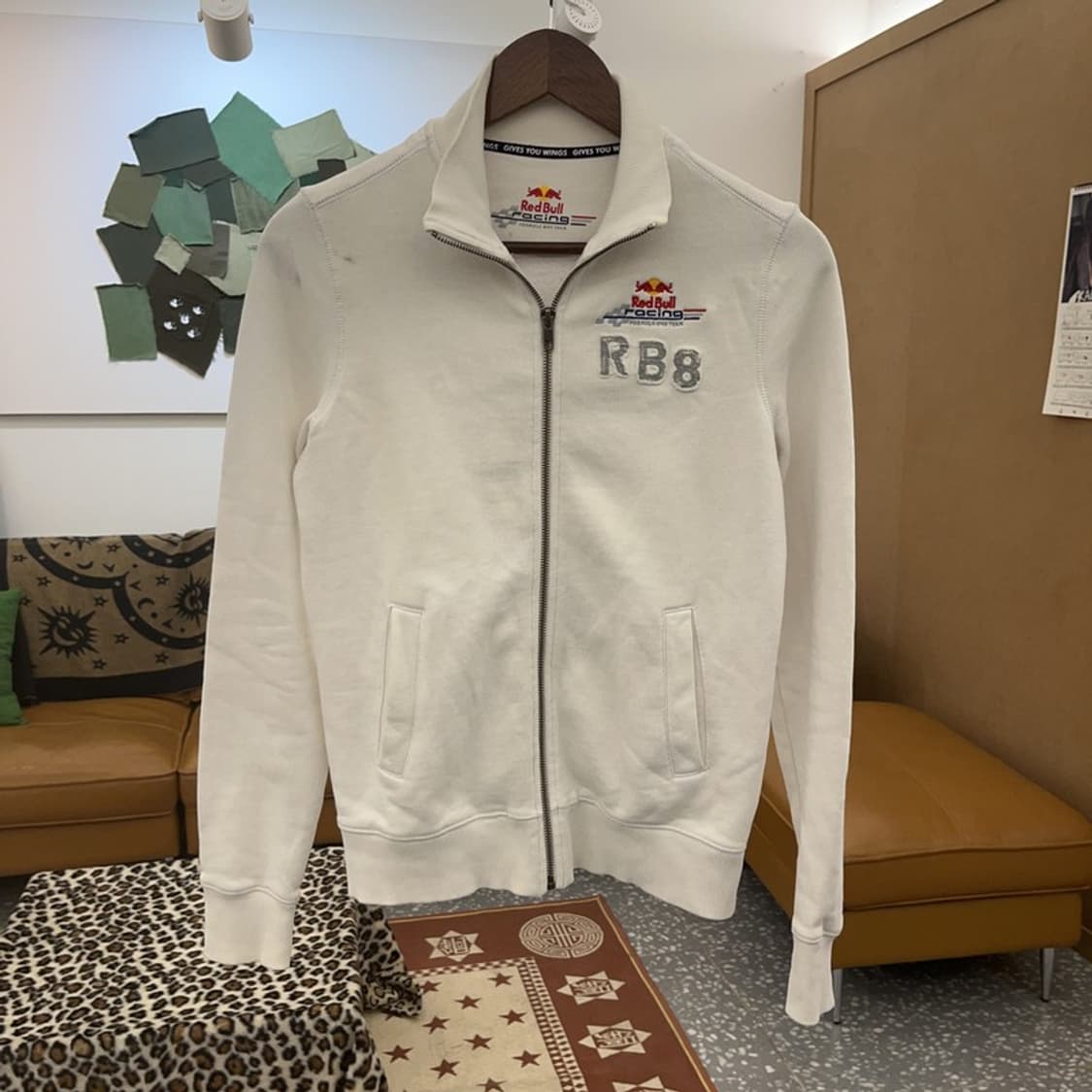 레드불 빈티지 모터사이클 레이싱 스웻 져지 집업 XS C09418 상품이미지2