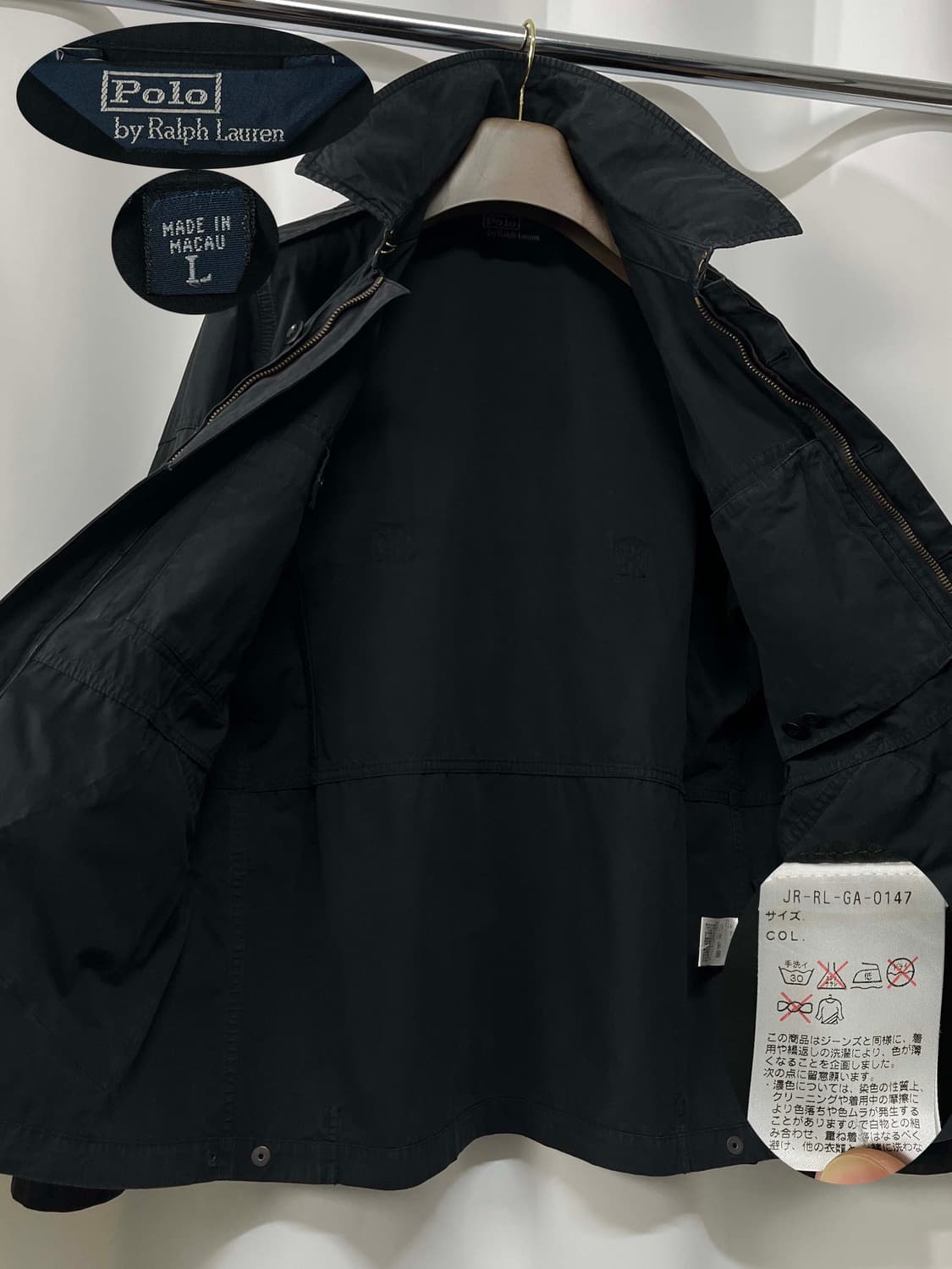 폴로 랄프로렌 블랙 가먼트다이 유틸리티 필드 자켓 상품이미지3