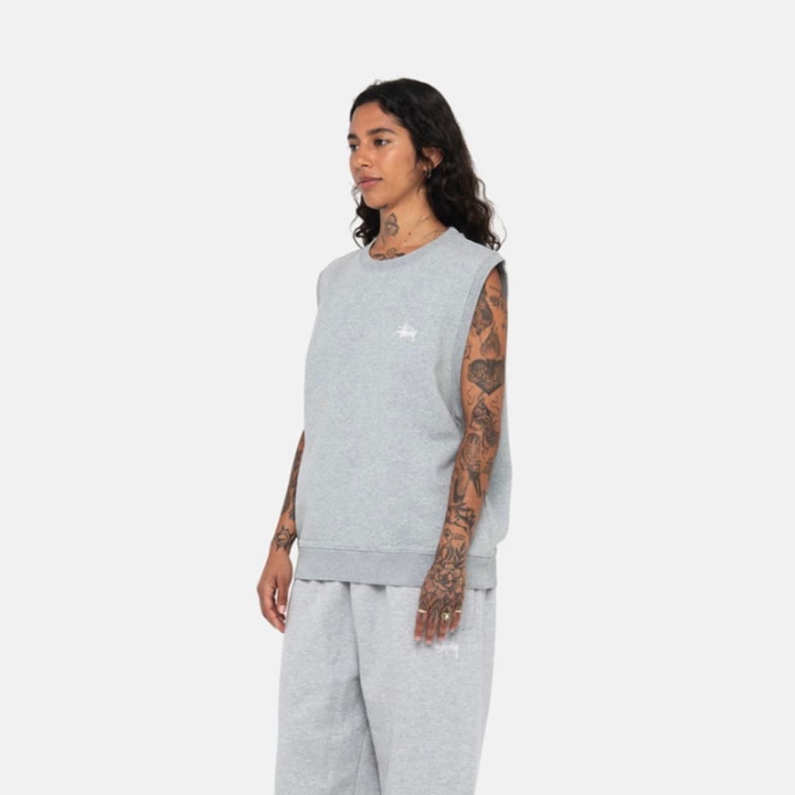 스투시 스탁 플리스 베스트 조끼 그레이 S 118524 상품이미지2