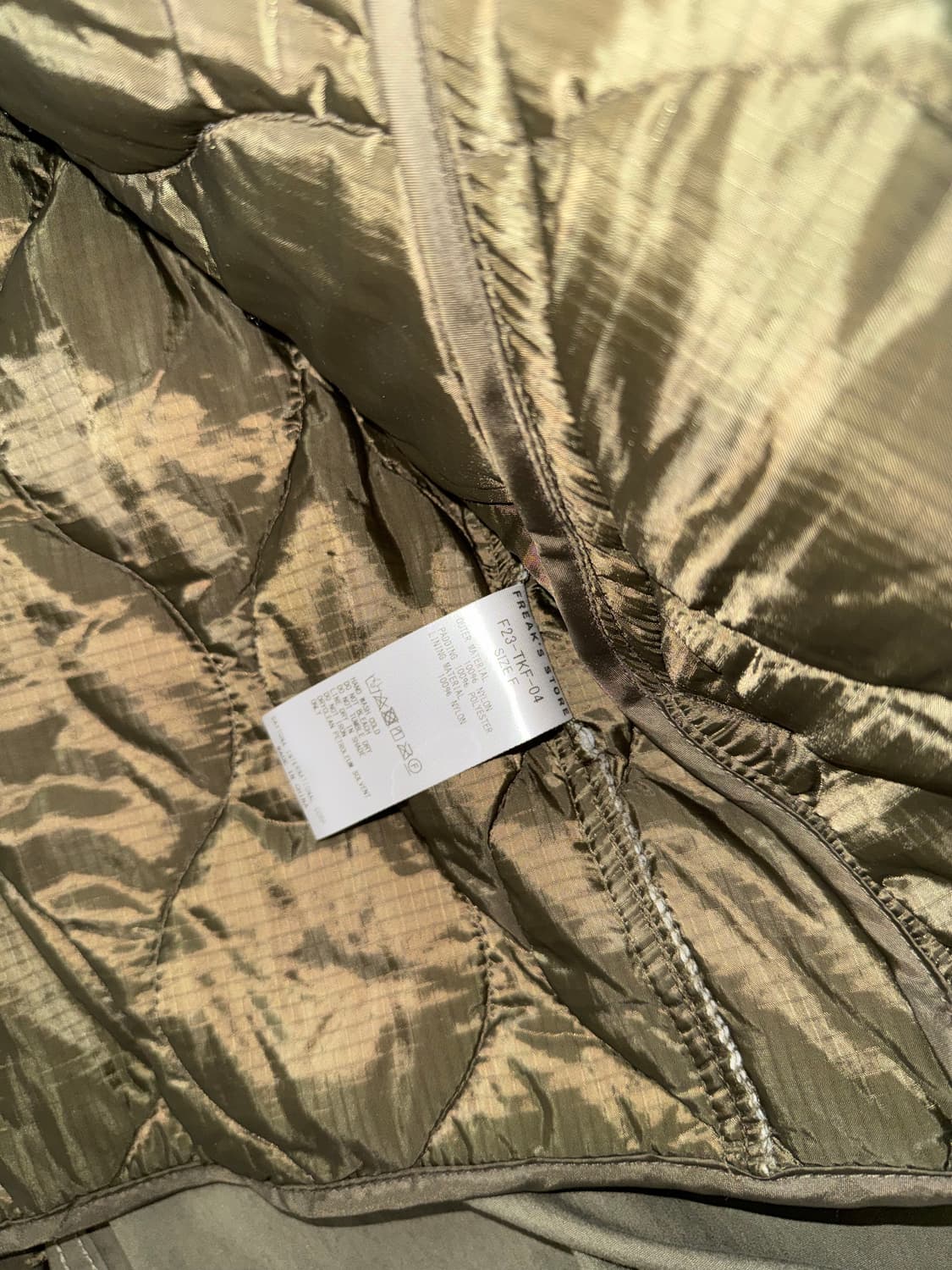 프릭스 스토어 숏 m65 외피,내피 완제품 올리브 그린 판매 상품이미지7