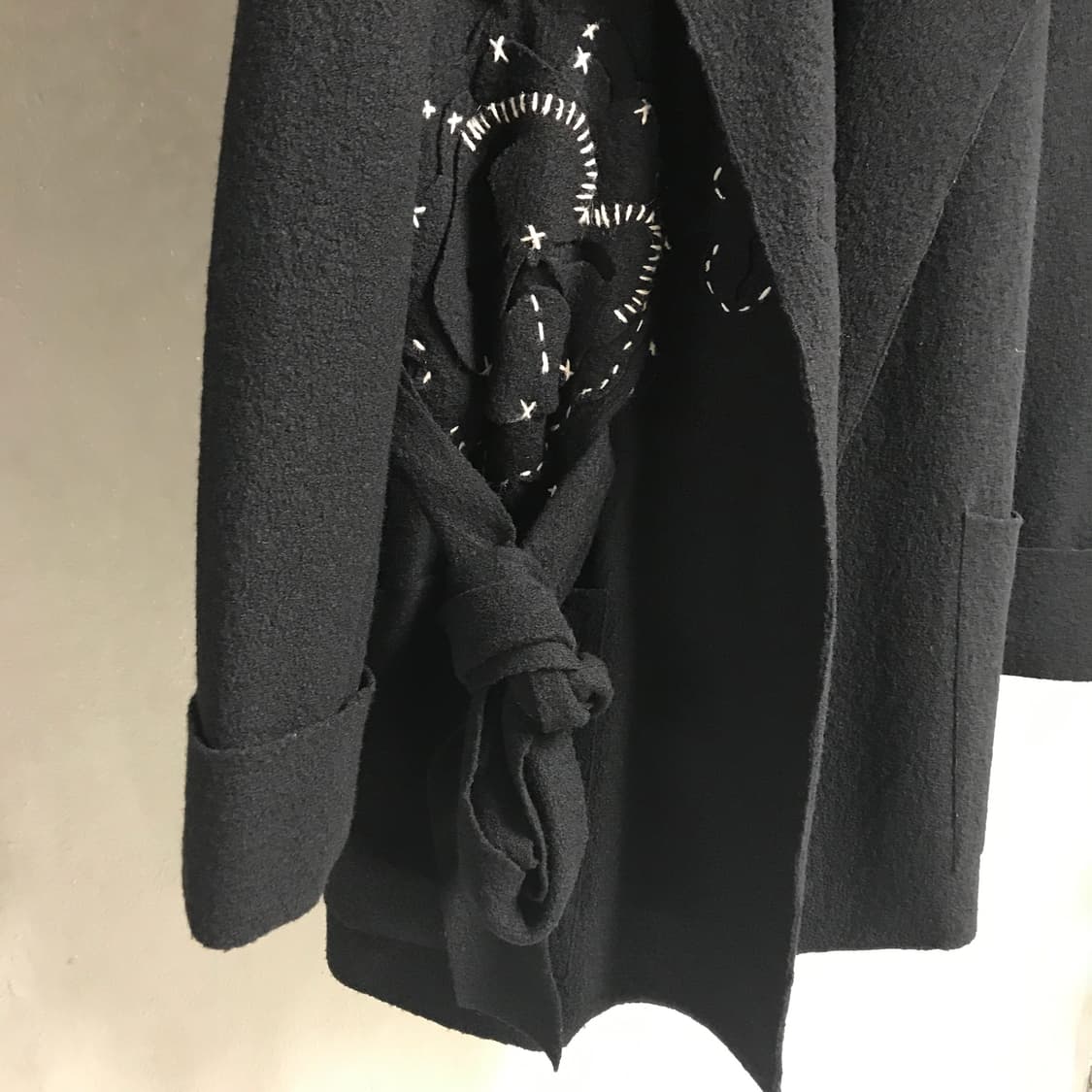 겐조 자수 코트 블랙 38(W) 상품이미지4