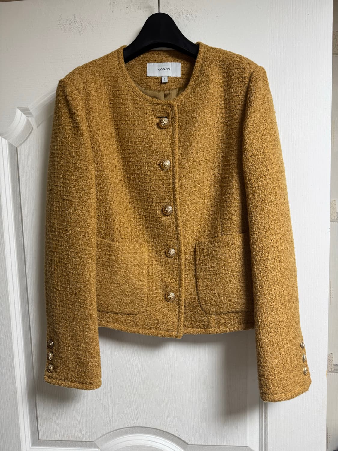 온앤온 트위드자켓 베이지 2(66)사이즈 상품이미지4