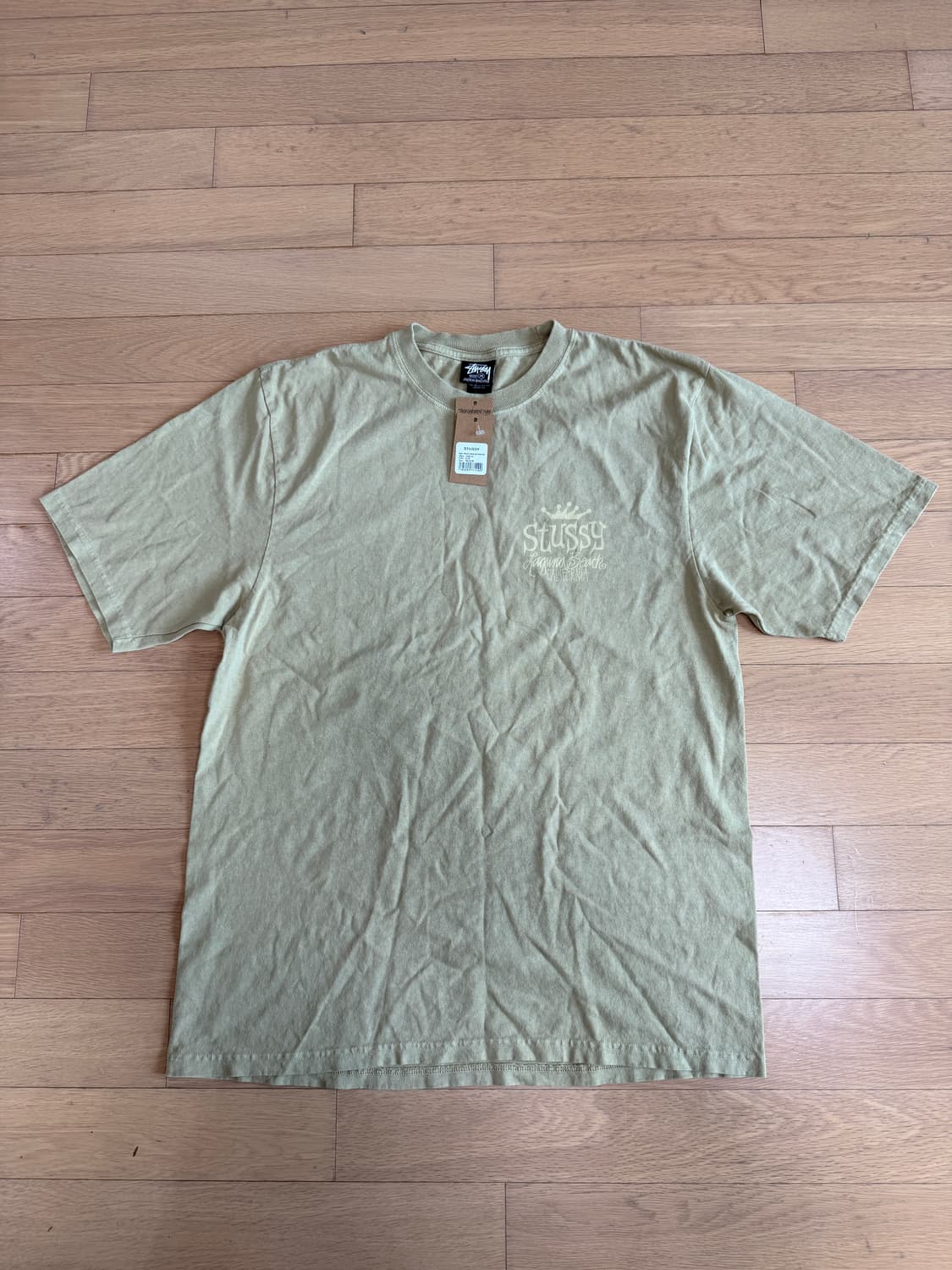 [M] stussy 스투시 비치 하우스 피그먼트 다이드 반팔티셔츠 엘름 상품이미지1