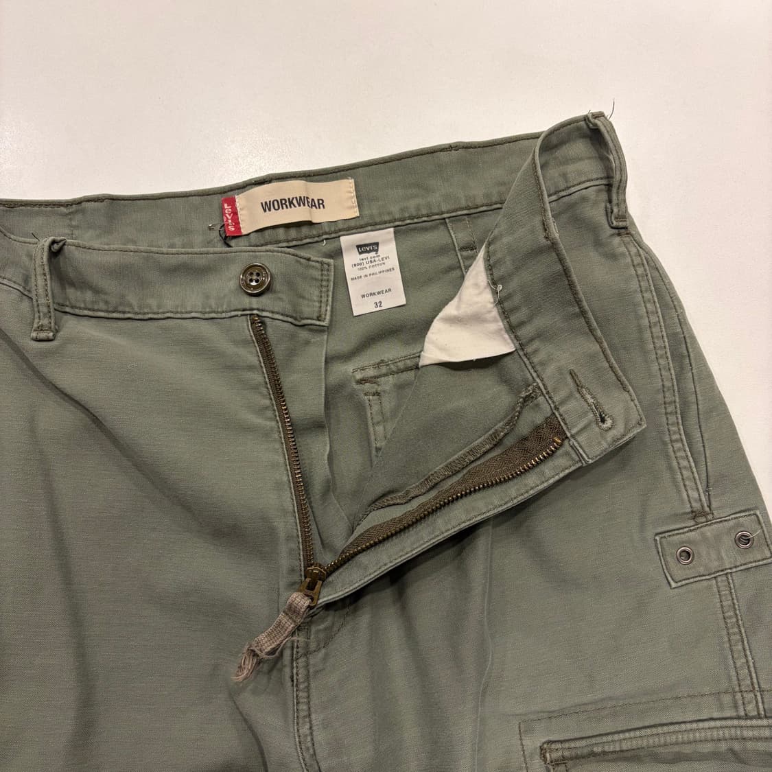 [32] 리바이스 WORKWEAR 카고 반바지 올리브 B414 상품이미지3