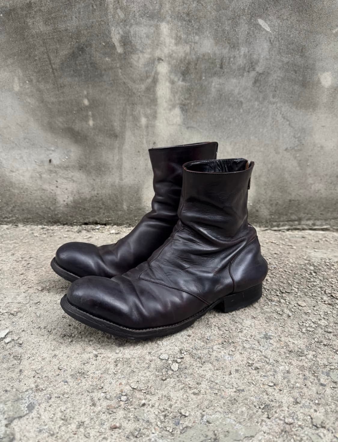 10sei0otto back zip leather boots 상품이미지3
