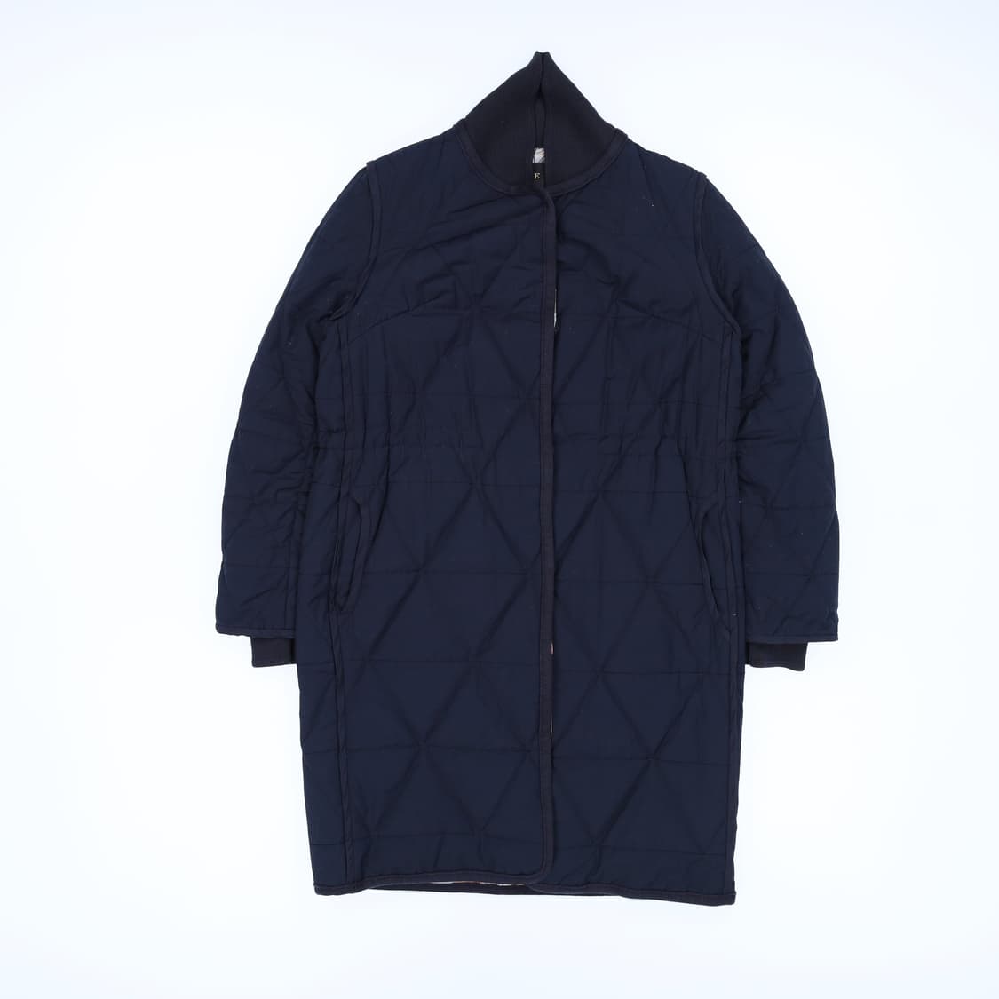 [76] 마인 여성 울 네이비 퀄팅 롱자켓 0112J  상품이미지1