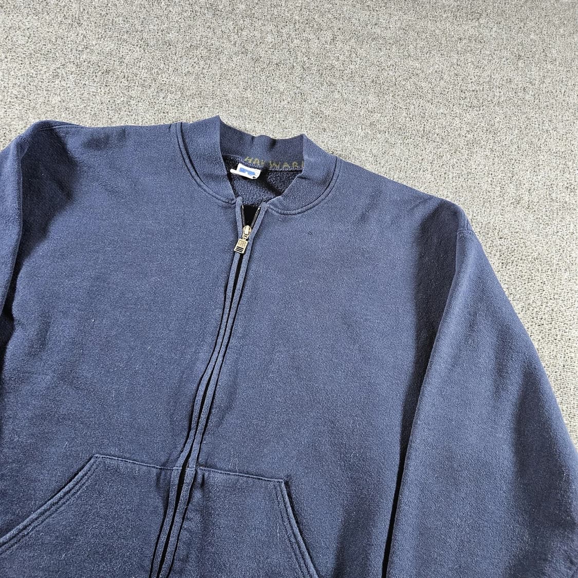 90s 러셀 애슬레틱 네이비 블루 풀 집업 스웻셔츠 상품이미지5