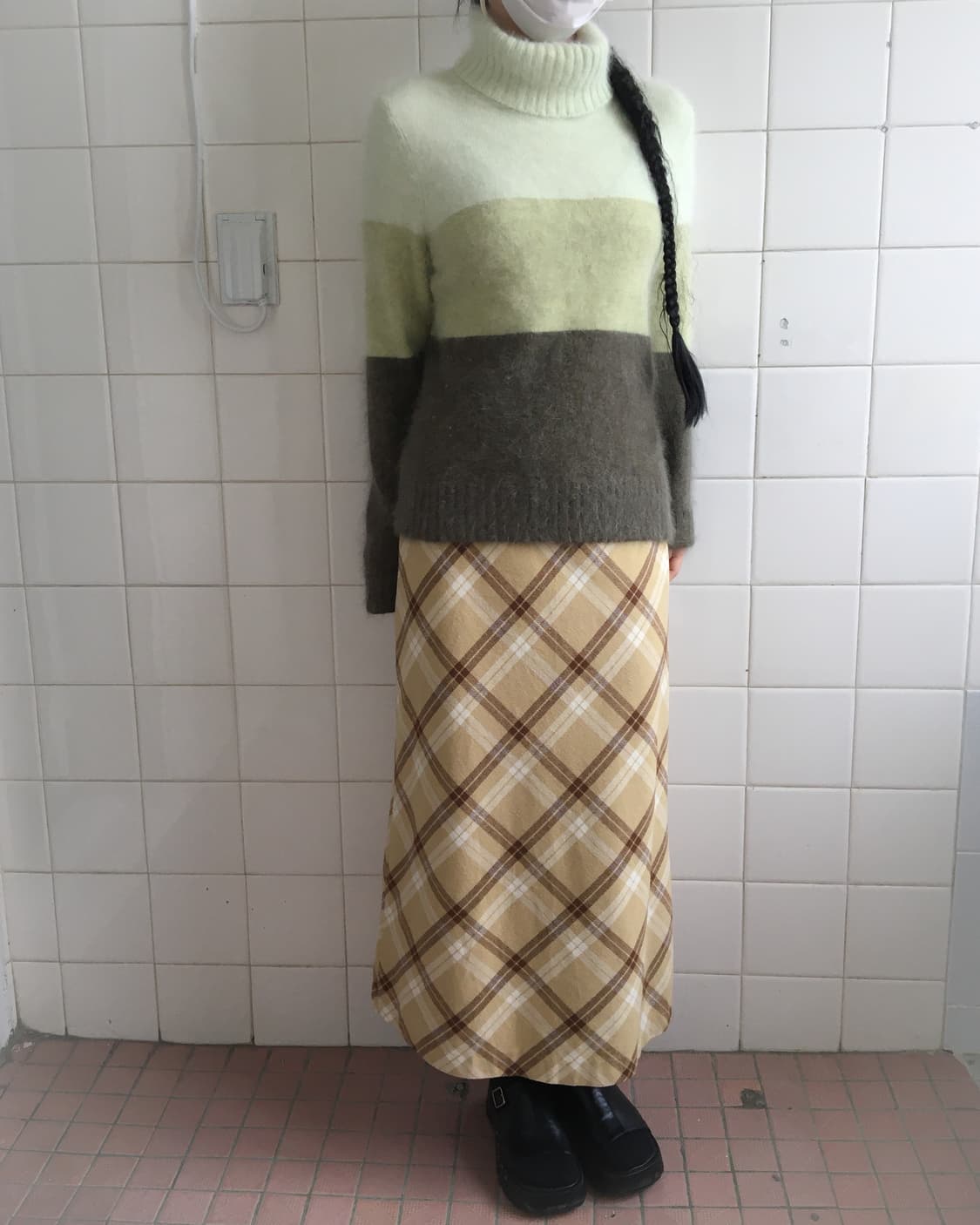 angora woolen High neck knit 상품이미지6