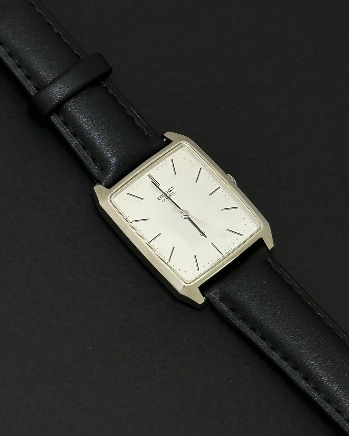 세이코 실버 탱크 쿼츠 시계 상품이미지6