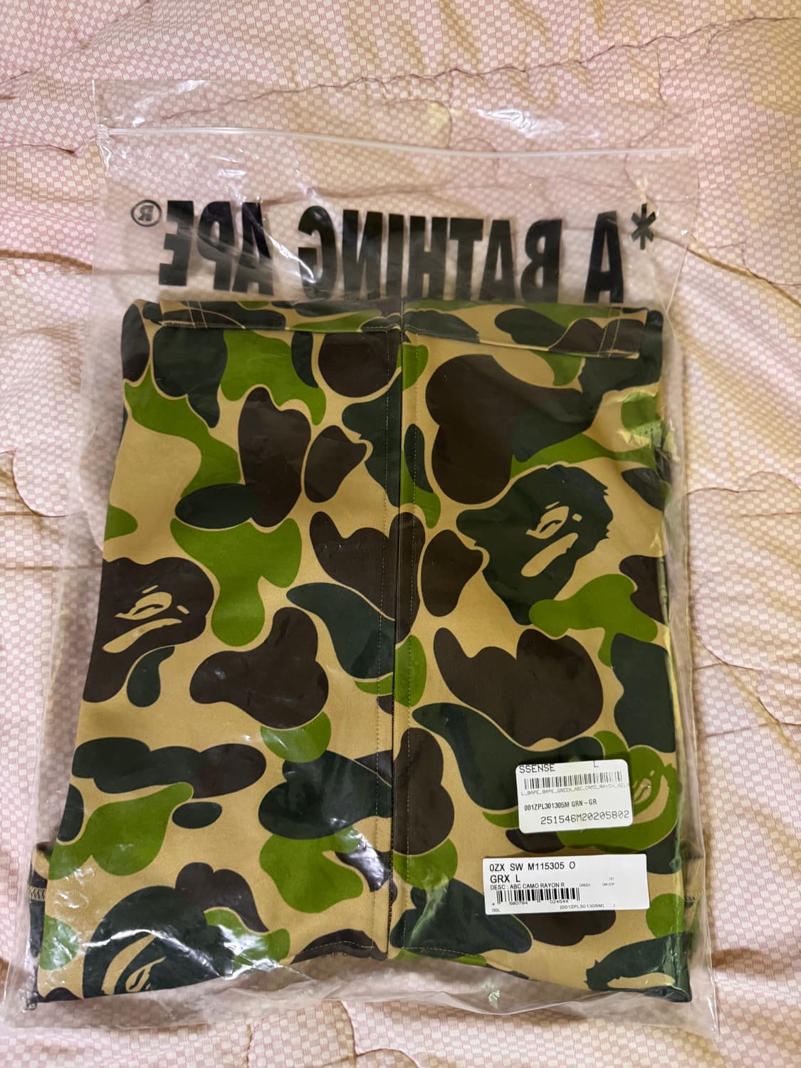 (L) 베이프 ABC 카모 레이온 릴렉스드 핏 녹계 상품이미지2